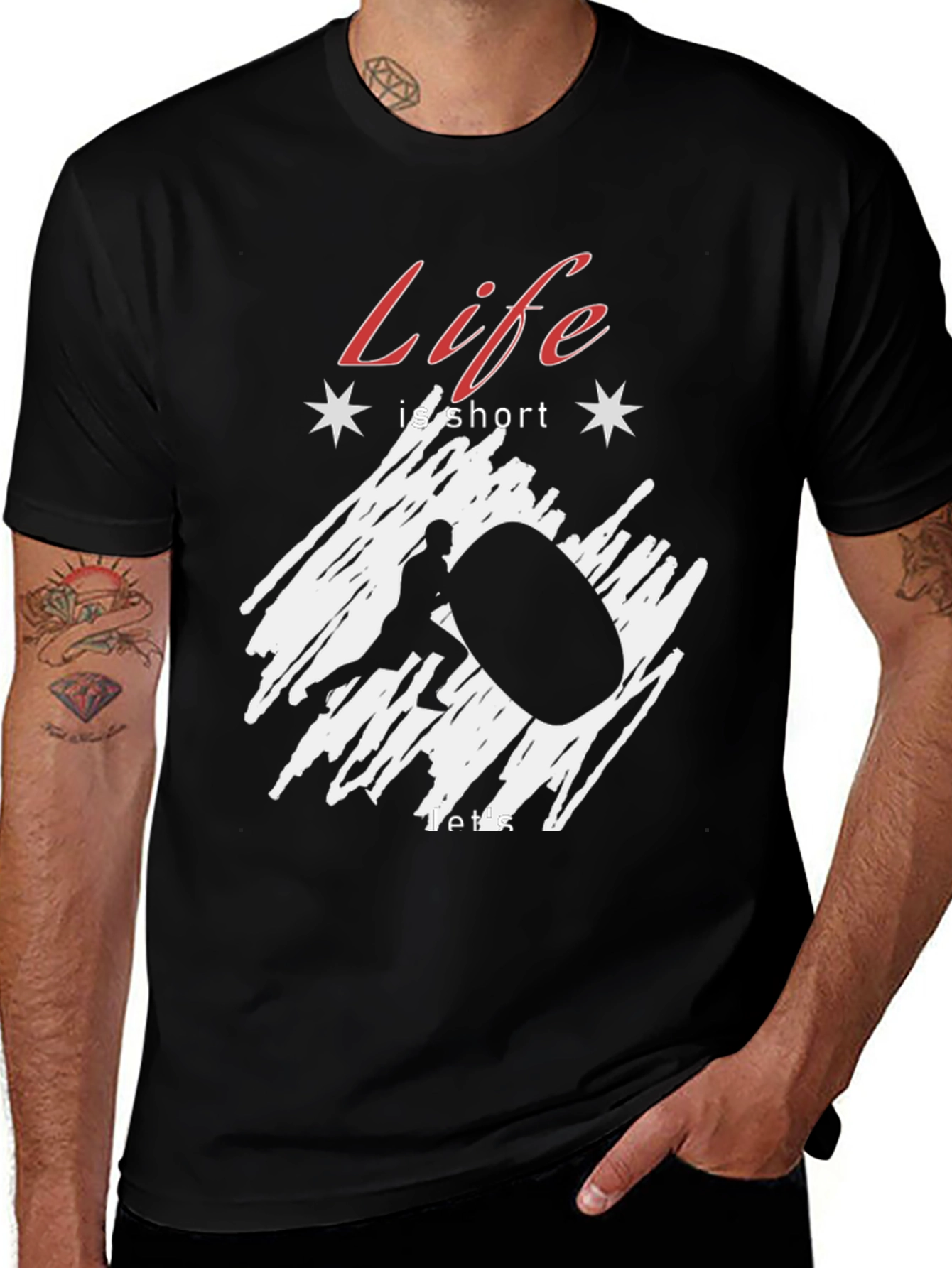 Variant 19 of Life is Short, Lift Big T-Shirt
