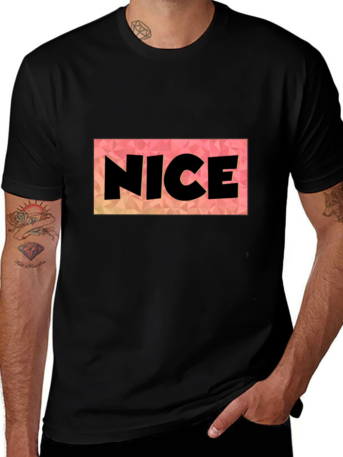 Nice Graphic Print Crew Neck T-Shirt