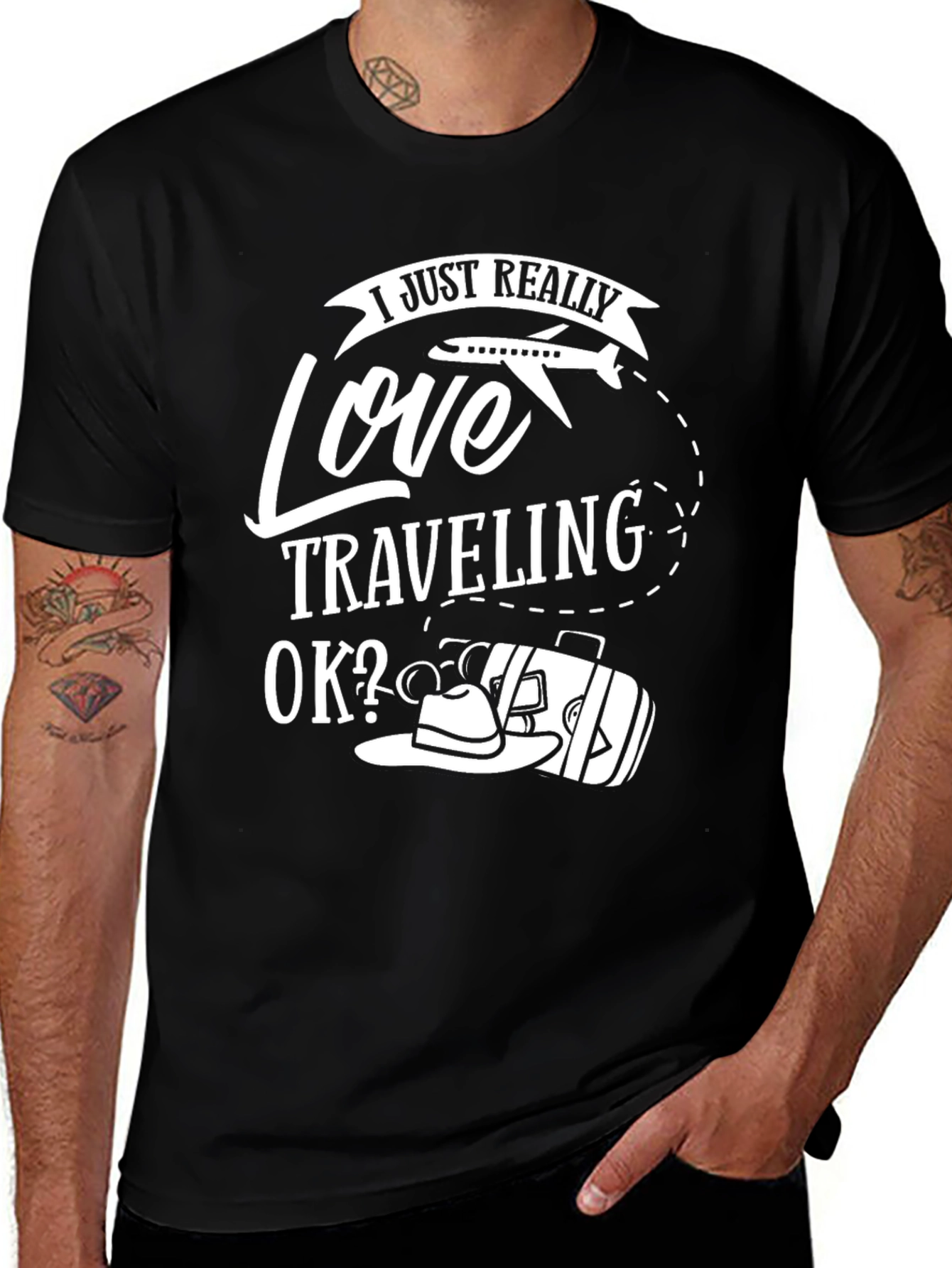 Love Traveling T-Shirt - Black Travel Tee