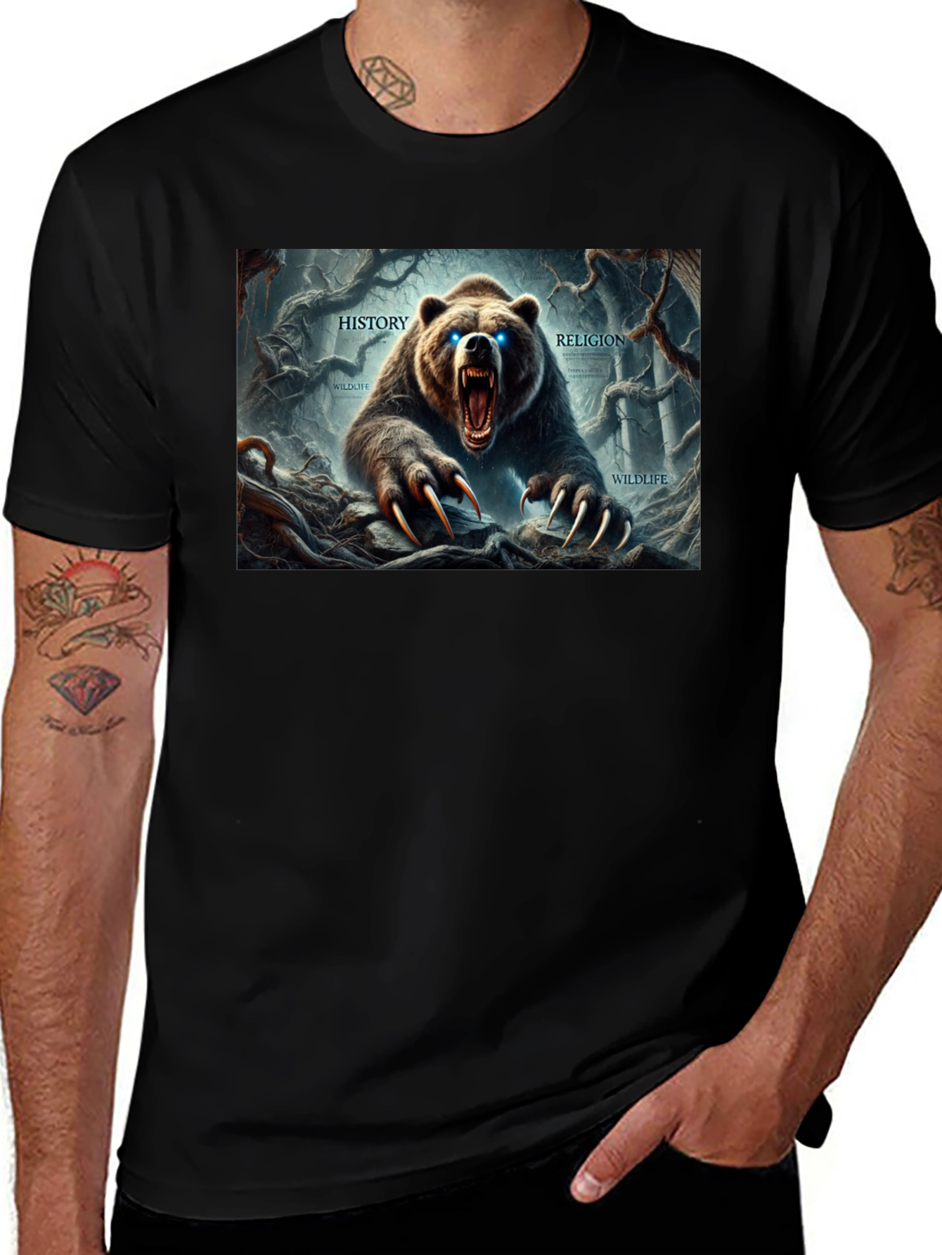Variant 30 of Bear Graphic T-Shirt - History, Religion, Wildlife