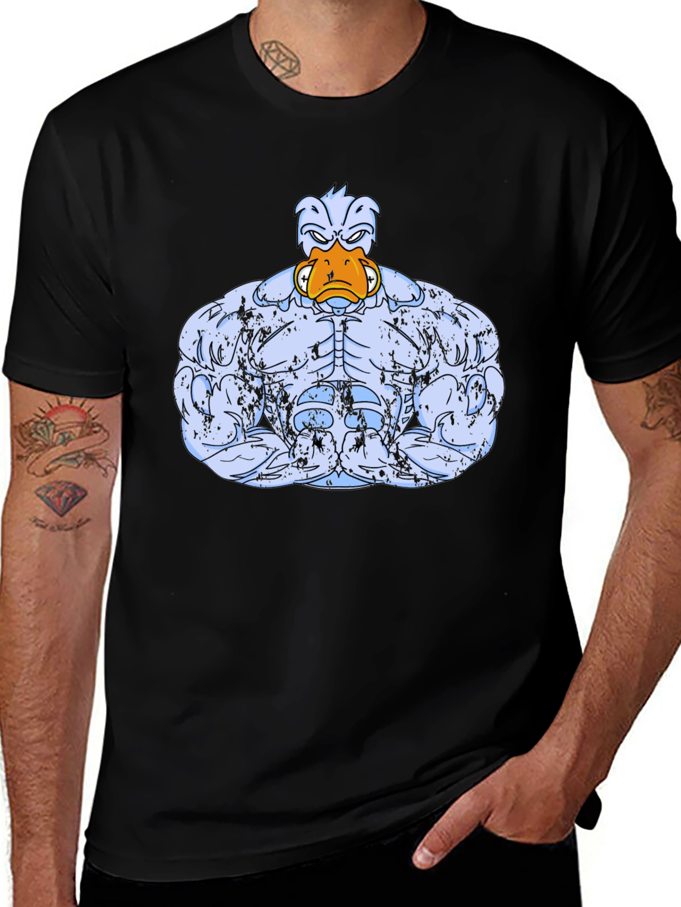 Variant 25 of Muscle Duck Graphic Tee - Black T-Shirt