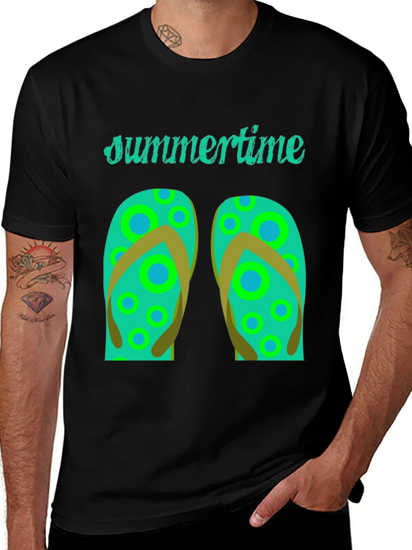 Variant 7 of Summertime Flip Flop Graphic Tee