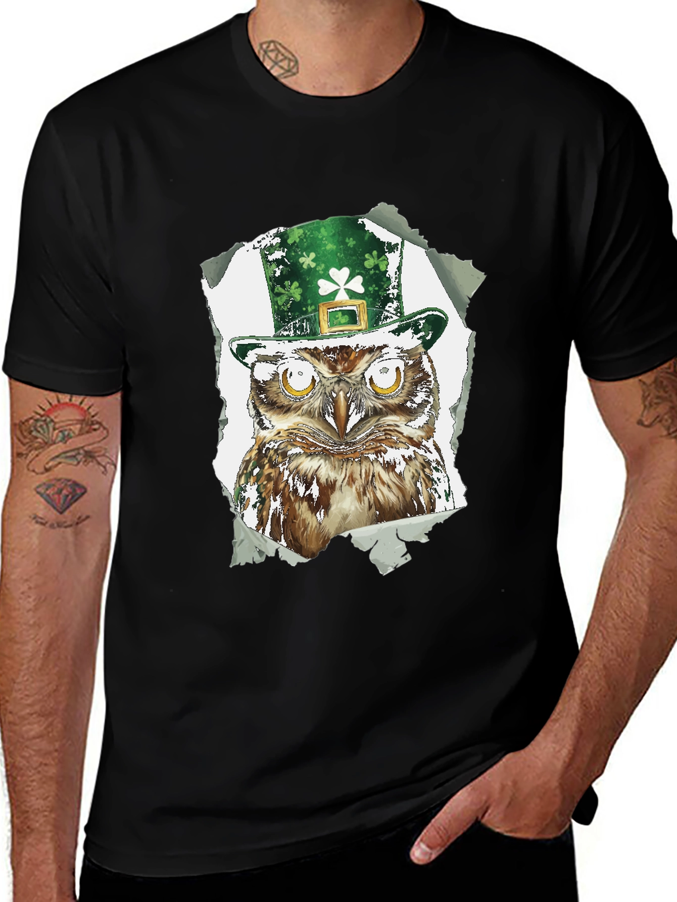 St. Patrick's Day Owl T-Shirt - Lucky Irish Tee