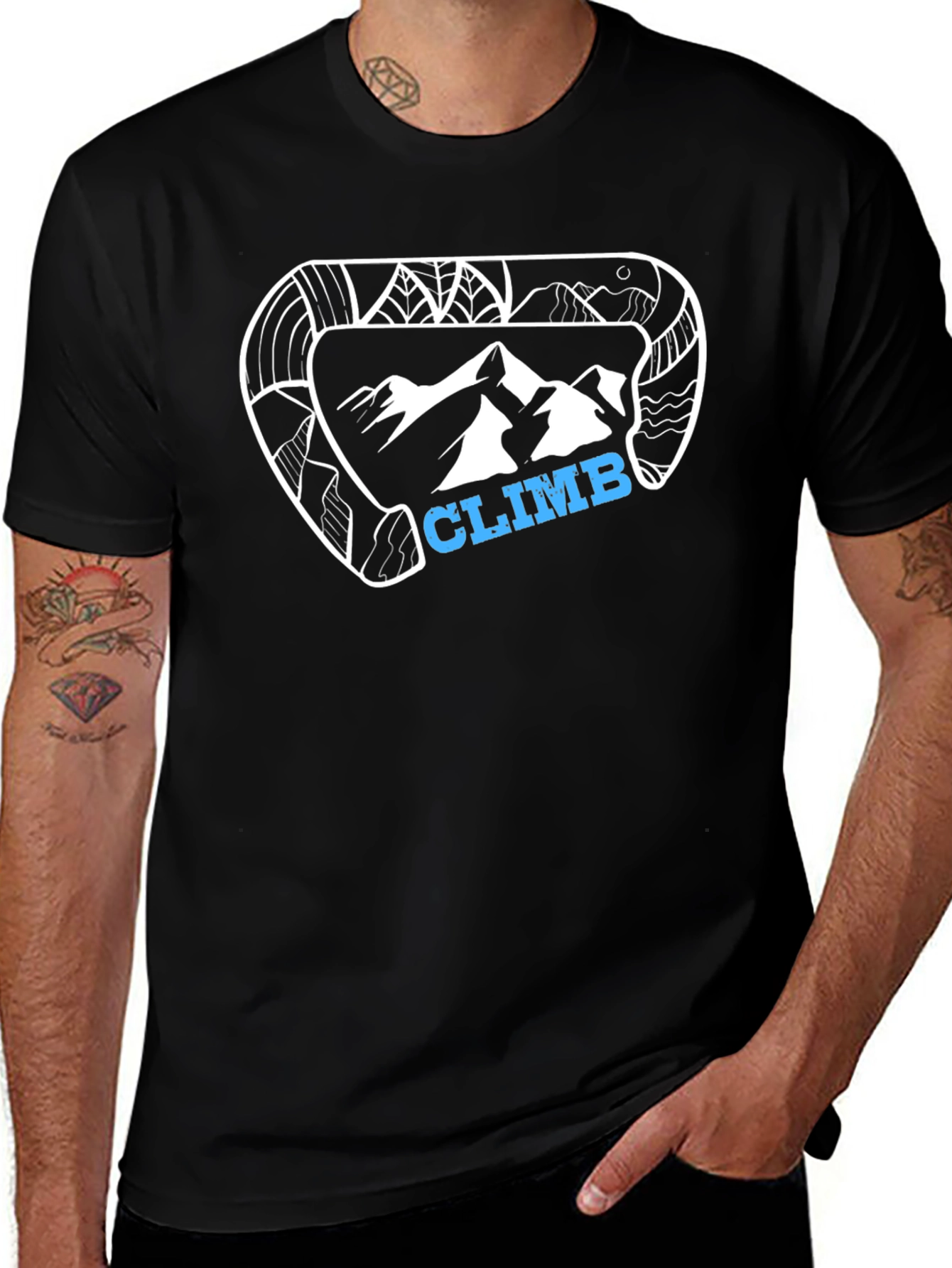 Variant 17 of Climb T-Shirt: Mountain Design Tee