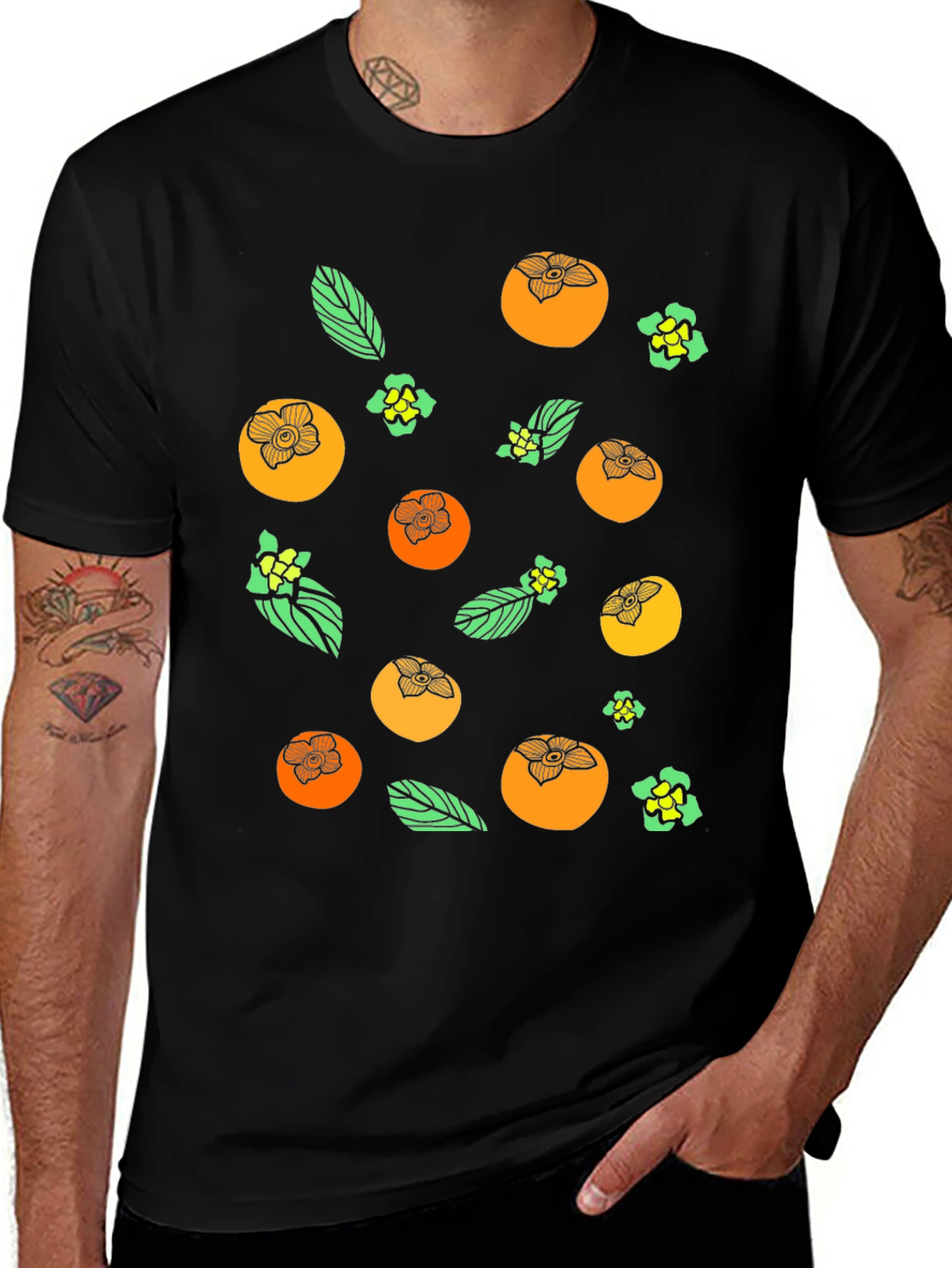 Variant 12 of Persimmon Pattern Black T-Shirt