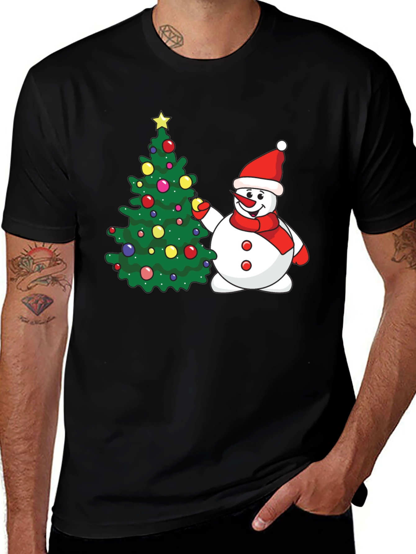 Variant 8 of Festive Christmas Snowman T-Shirt
