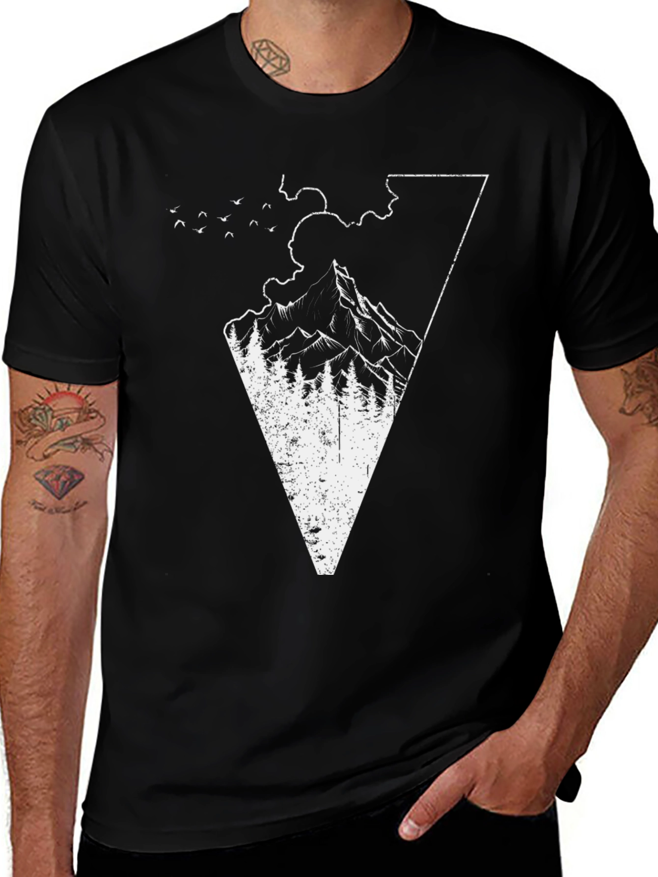 Variant 30 of Mountain Graphic Tee - Black