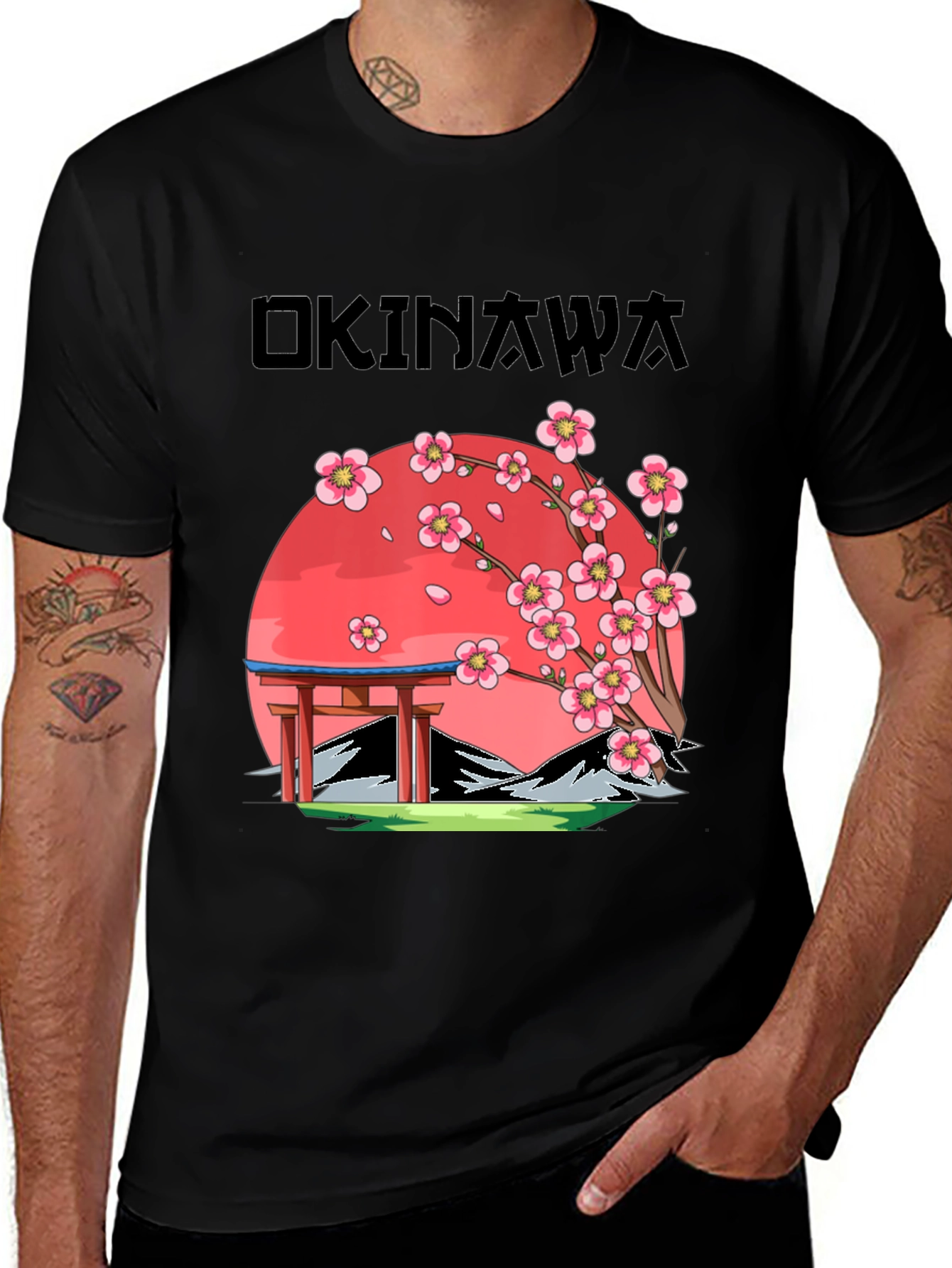 Variant 14 of Okinawa Japan Cherry Blossom T-Shirt