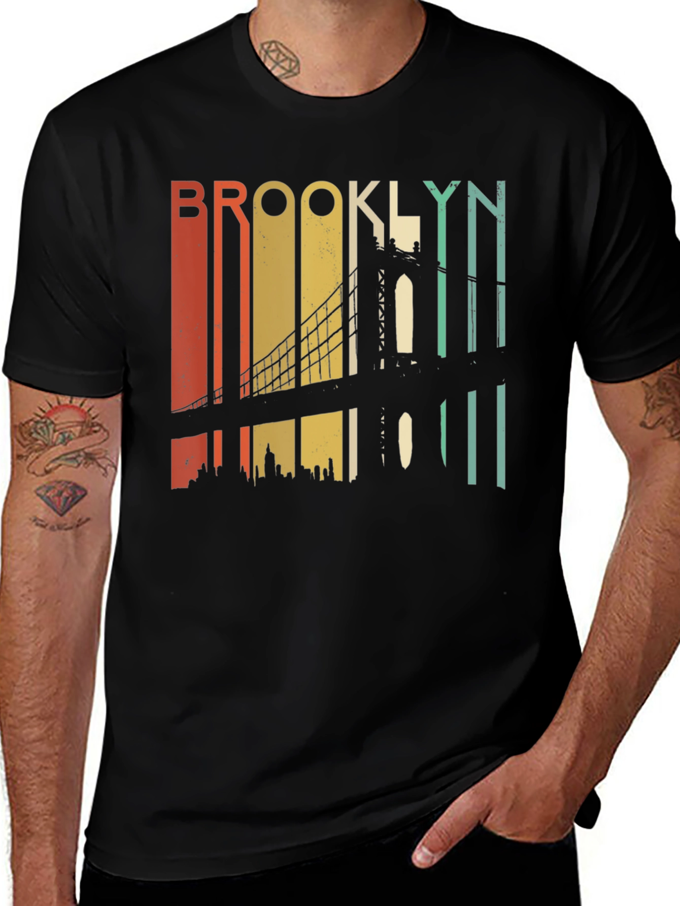 Retro Brooklyn Bridge Graphic T-Shirt