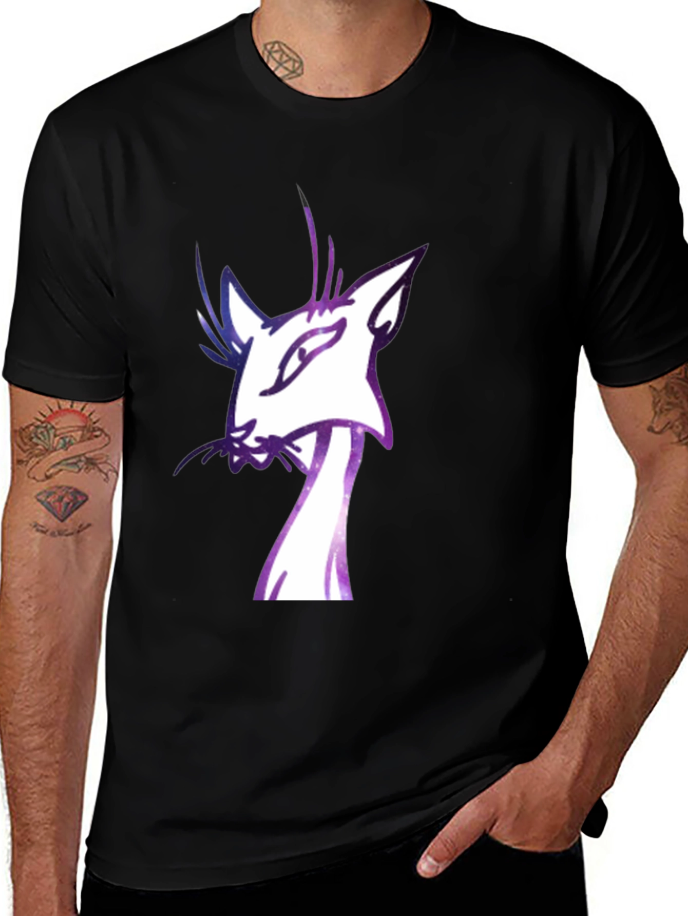 Variant 5 of Cool Cat Graphic T-Shirt - Soft Cotton Blend