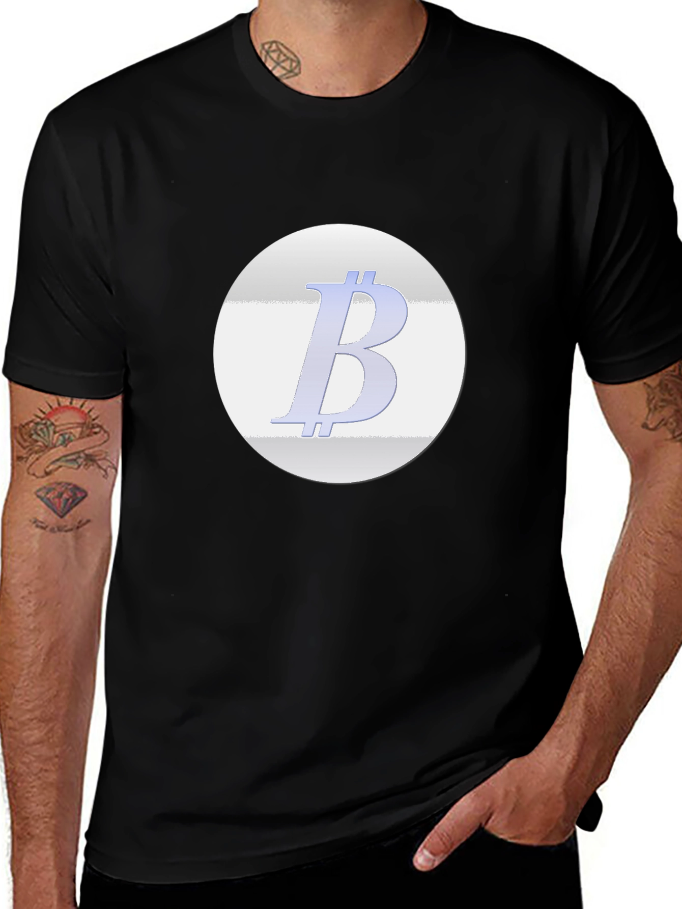 Black Bitcoin Logo T-Shirt - Crypto Enthusiast Apparel main image