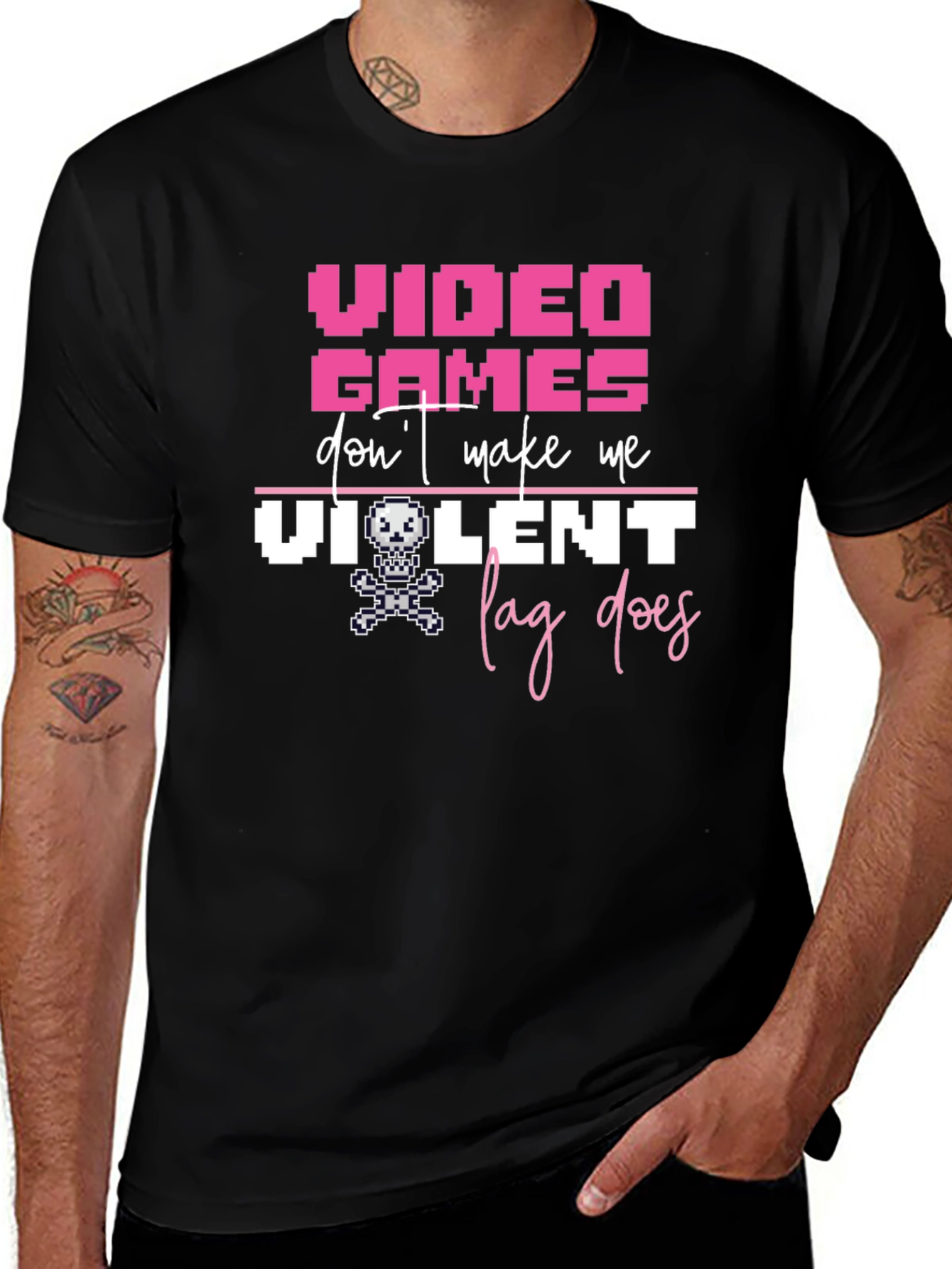 Variant 3 of Video Game T-Shirt - "Lag Does"