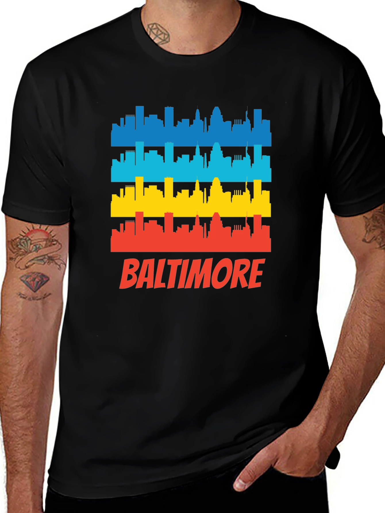 Baltimore Cityscape Graphic T-Shirt