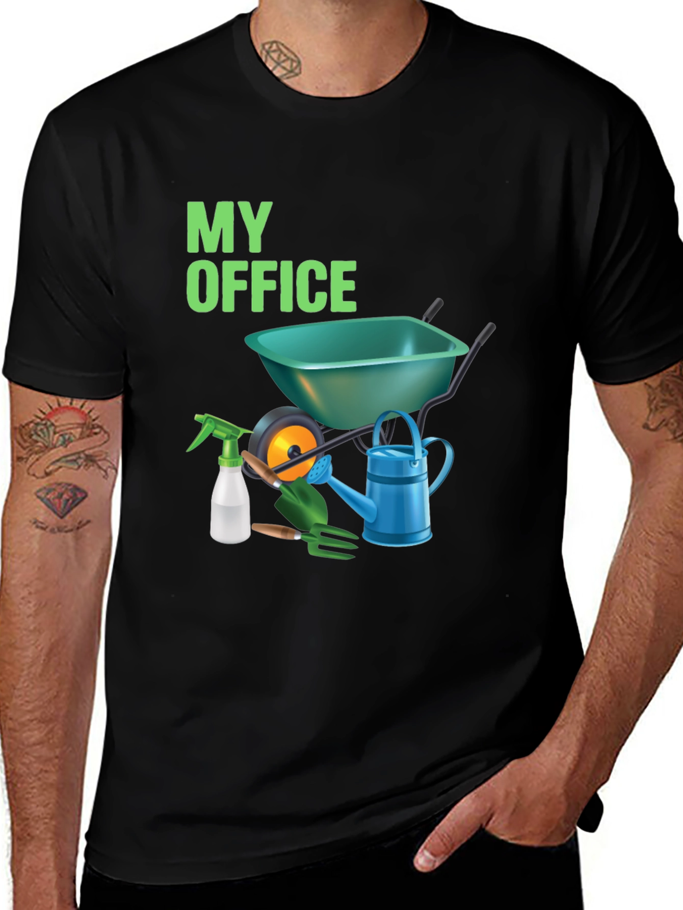 Variant 27 of My Office Gardening T-Shirt - Black