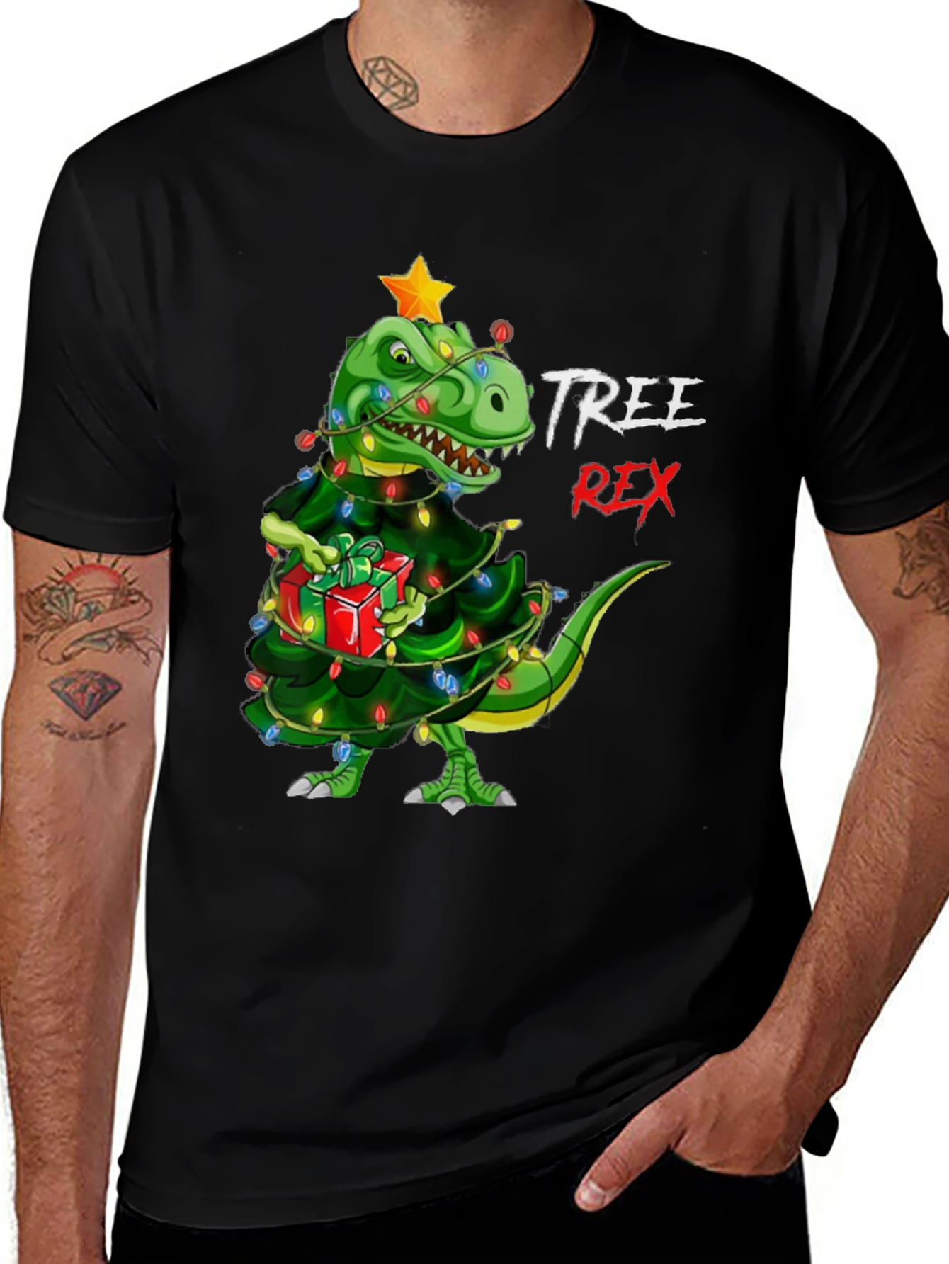 Tree Rex Christmas T-Shirt - Dinosaur Holiday Apparel