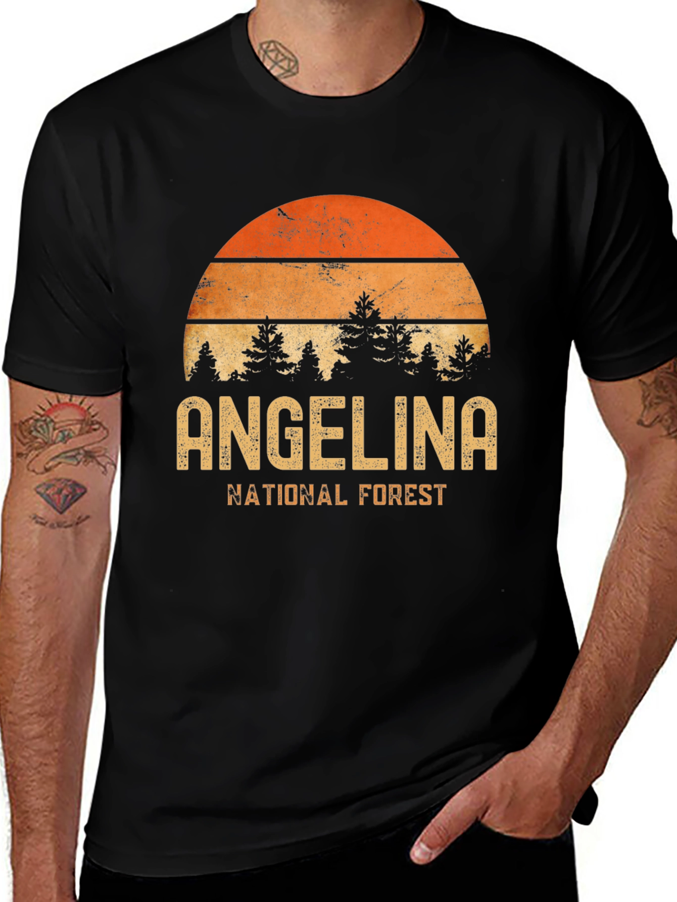 Variant 25 of Angelina National Forest Retro Graphic T-Shirt