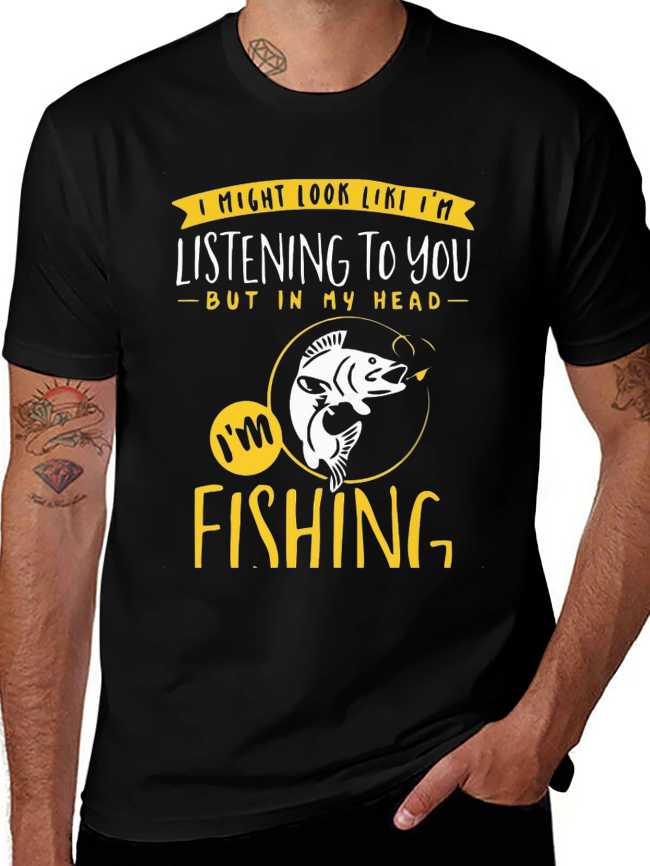 Variant 28 of Fishing Mind T-Shirt, Funny Fisherman Tee