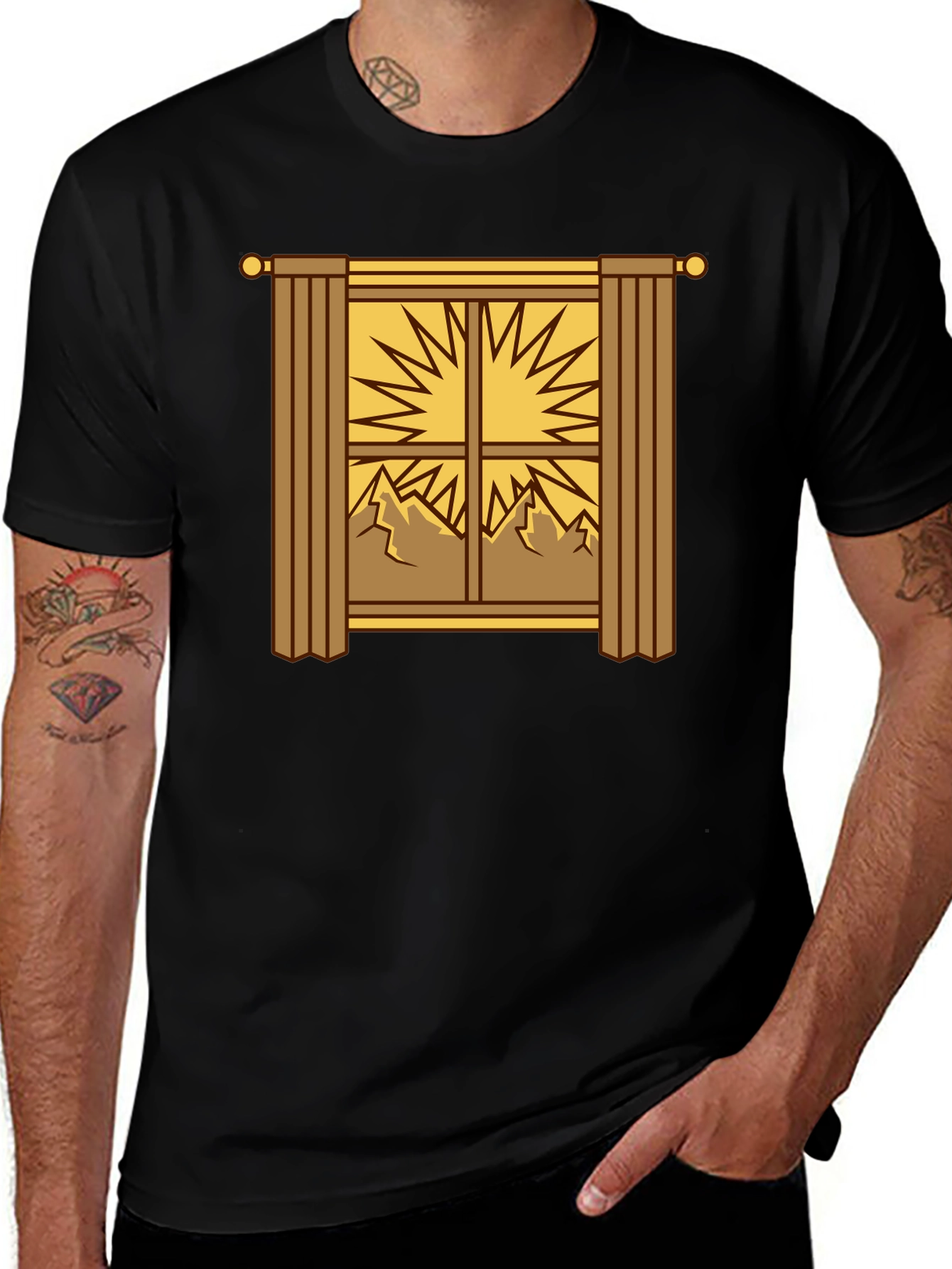 Variant 13 of Scenic Window Graphic Tee - Mountain Sunrise