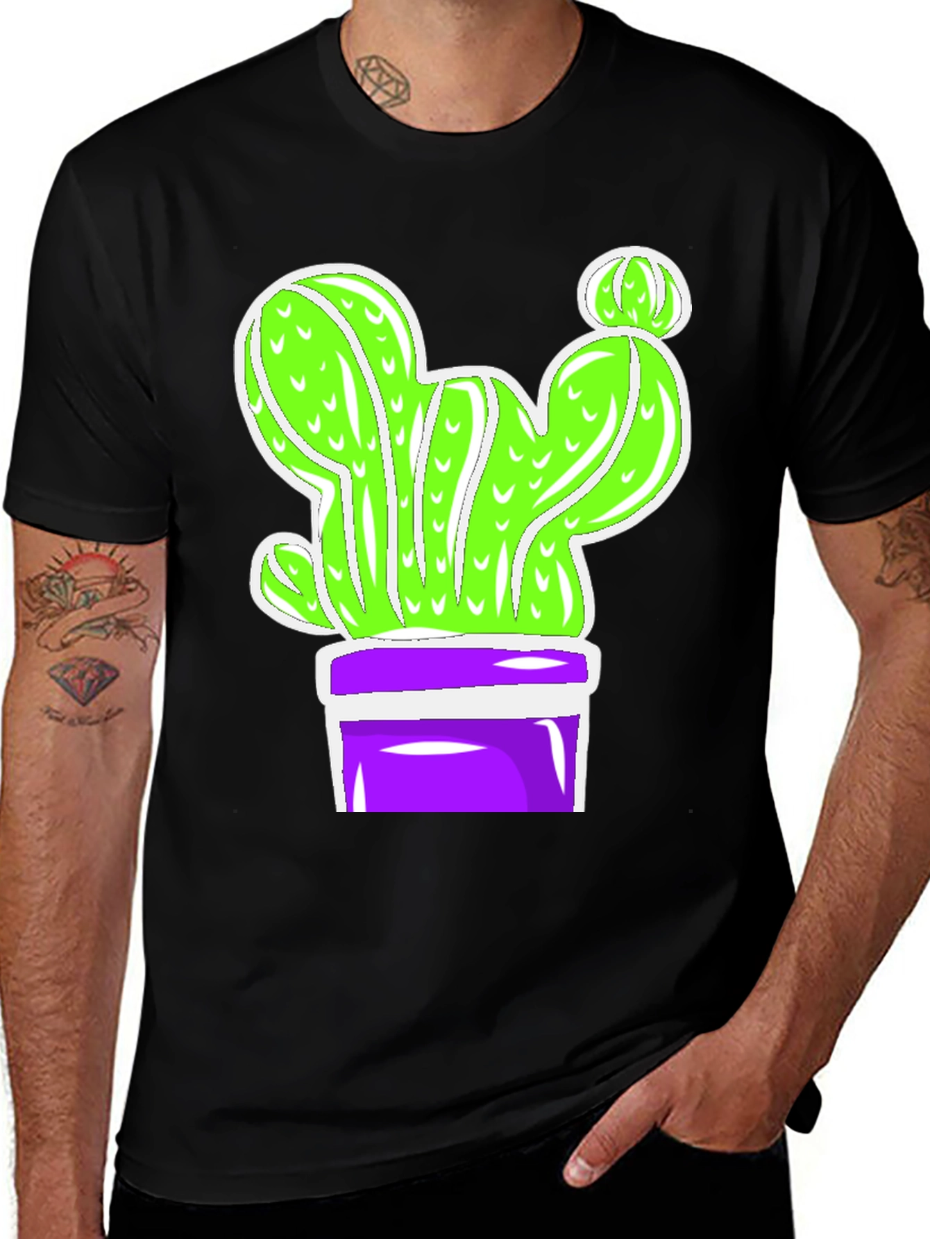 Variant 12 of Cactus Graphic Tee - Potted Plant Humor Shirt