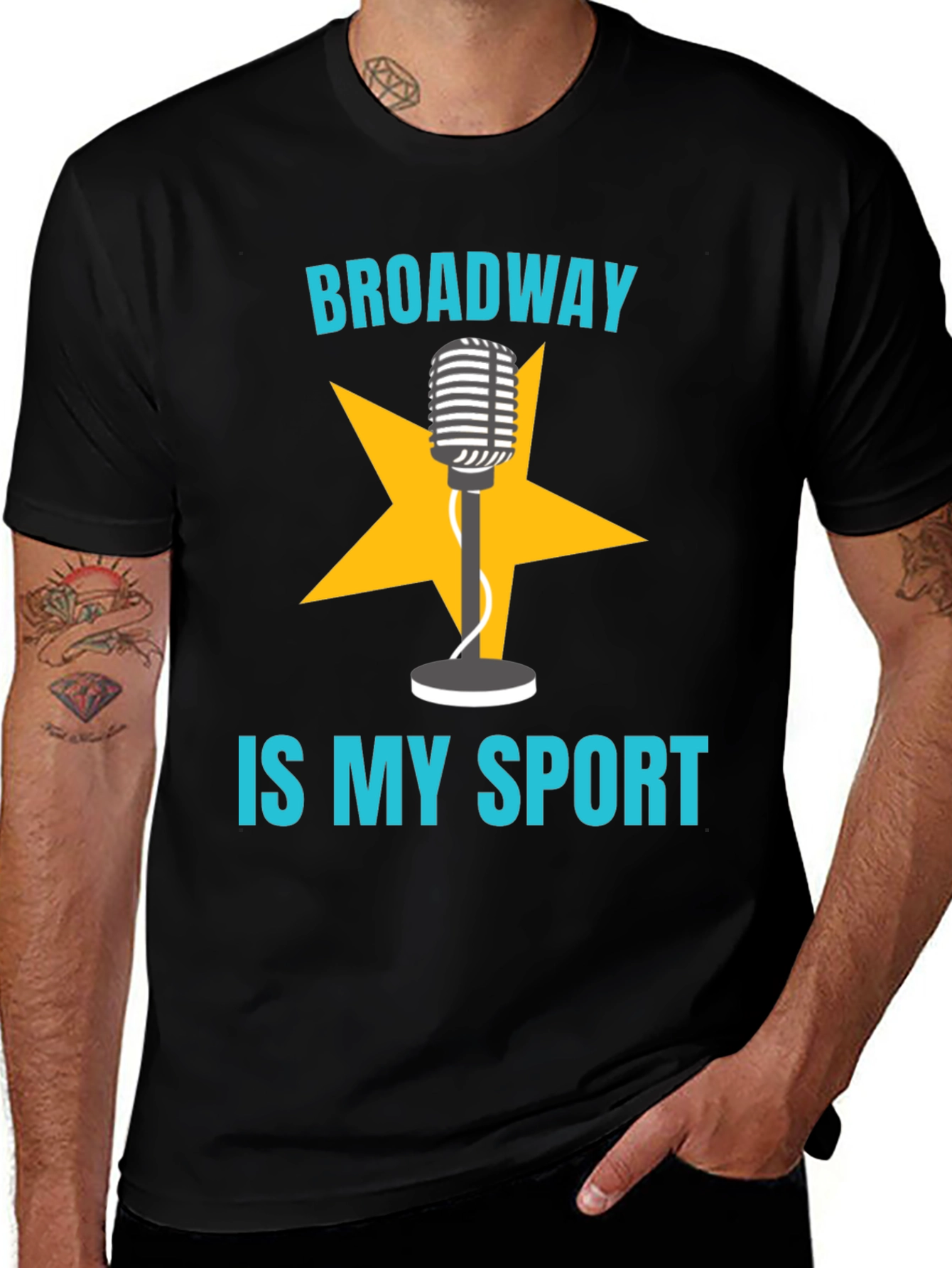 Broadway Is My Sport T-Shirt, Microphone Design