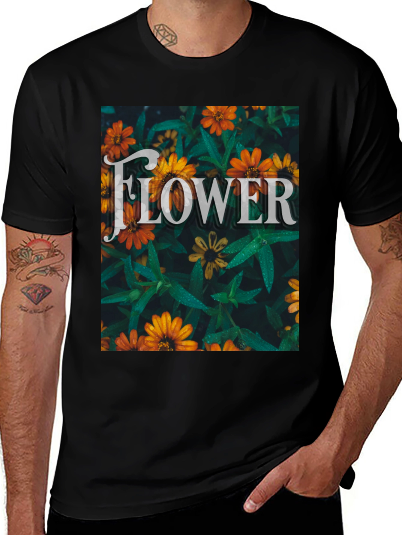Variant 4 of Floral Design Graphic Print T-Shirt