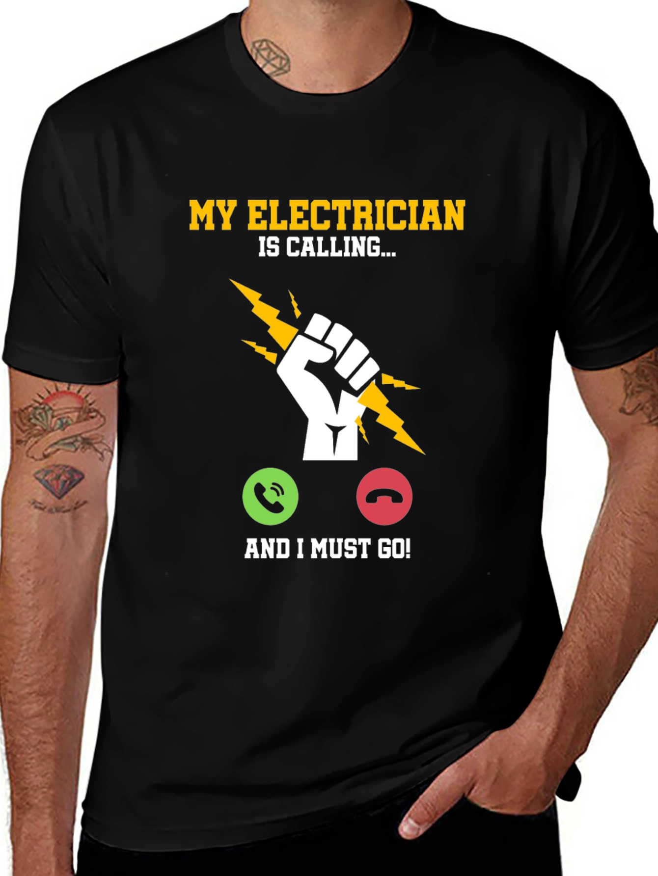 Variant 26 of Electrician Calling T-Shirt - Funny Job Gift