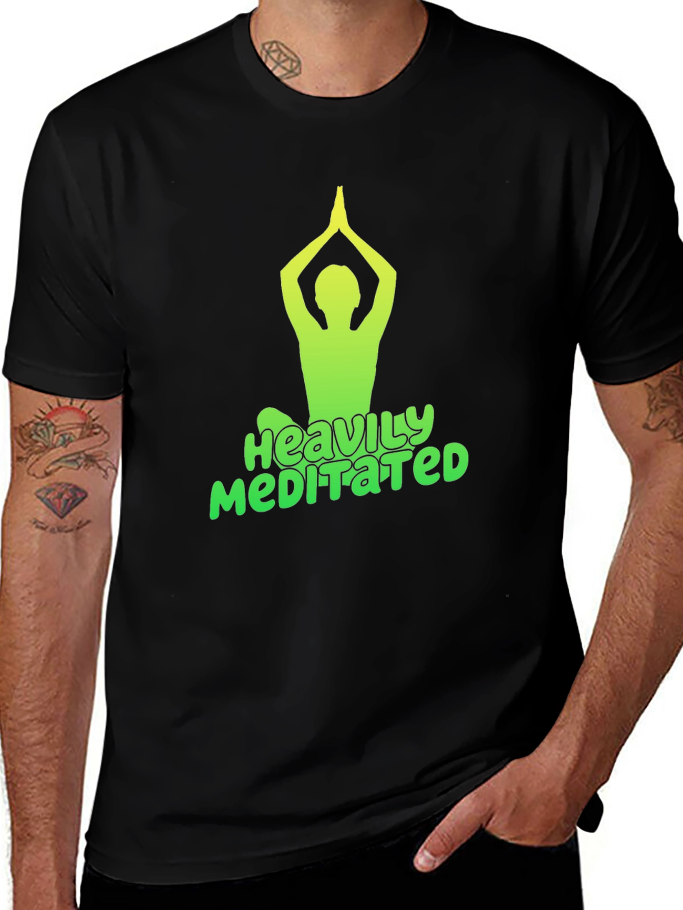 Black Heavily Meditated Black T-Shirt main image