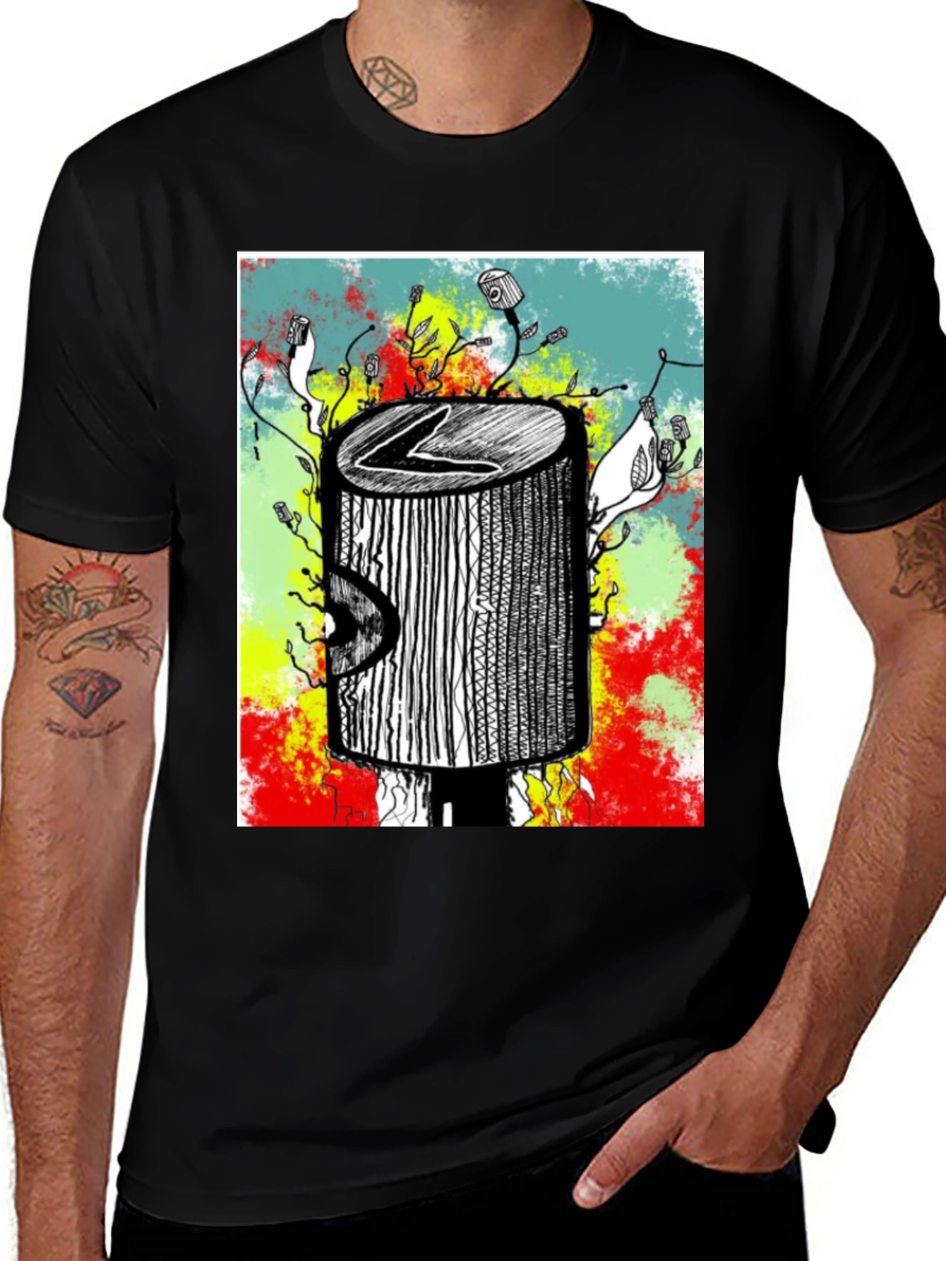 Variant 28 of Abstract Wood Graphic T-Shirt