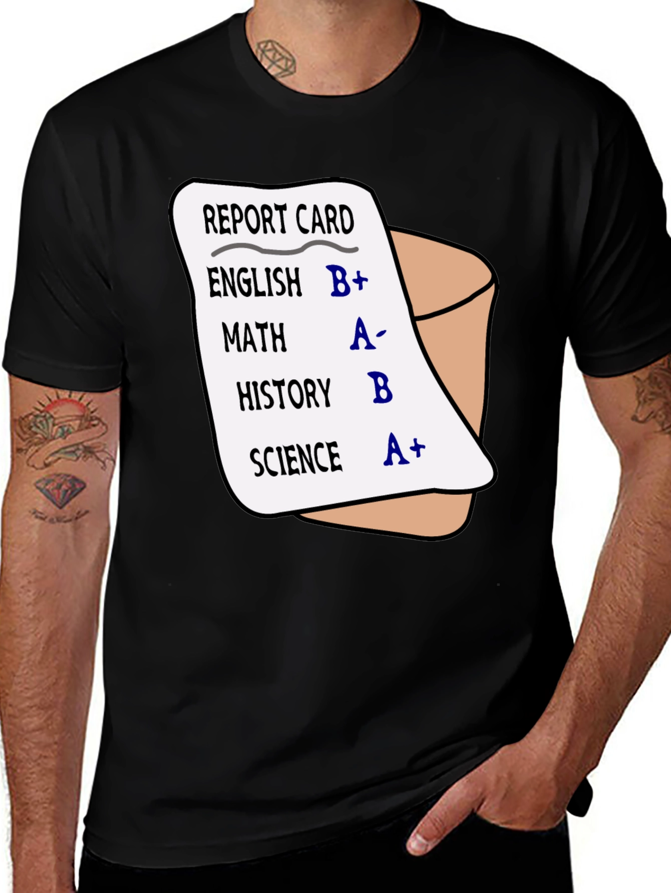 Variant 12 of Funny Report Card Grades T-Shirt