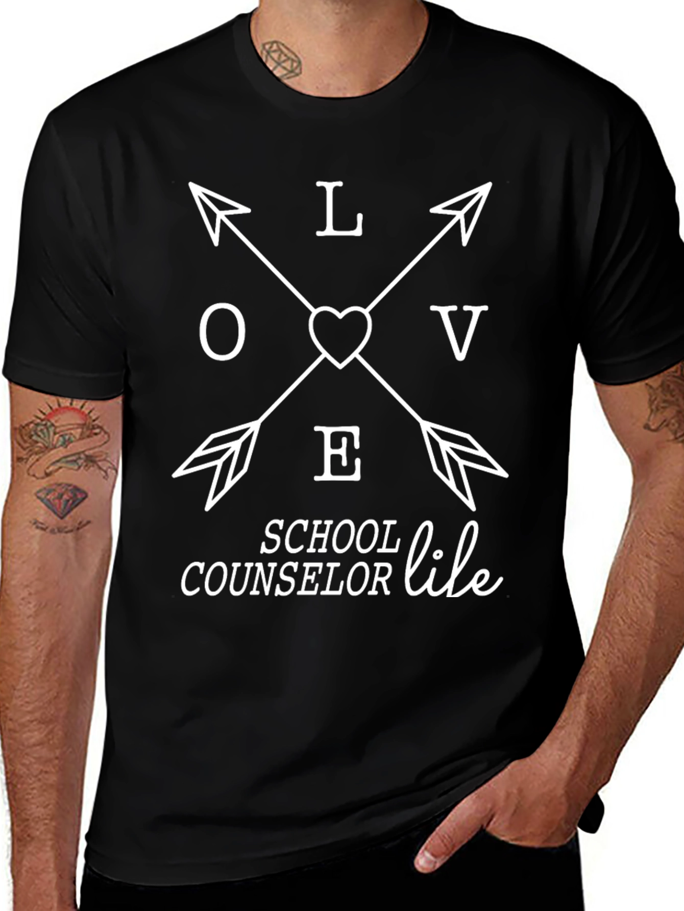 Variant 3 of School Counselor LOVE Graphic Tee