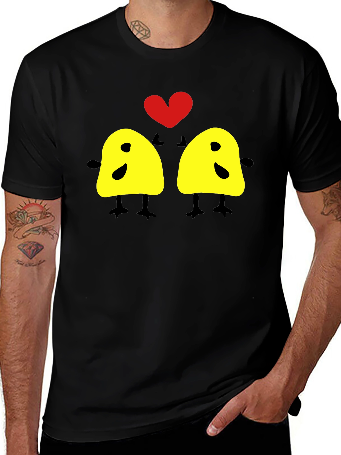 Variant 26 of Cute Chick Love Graphic Tee