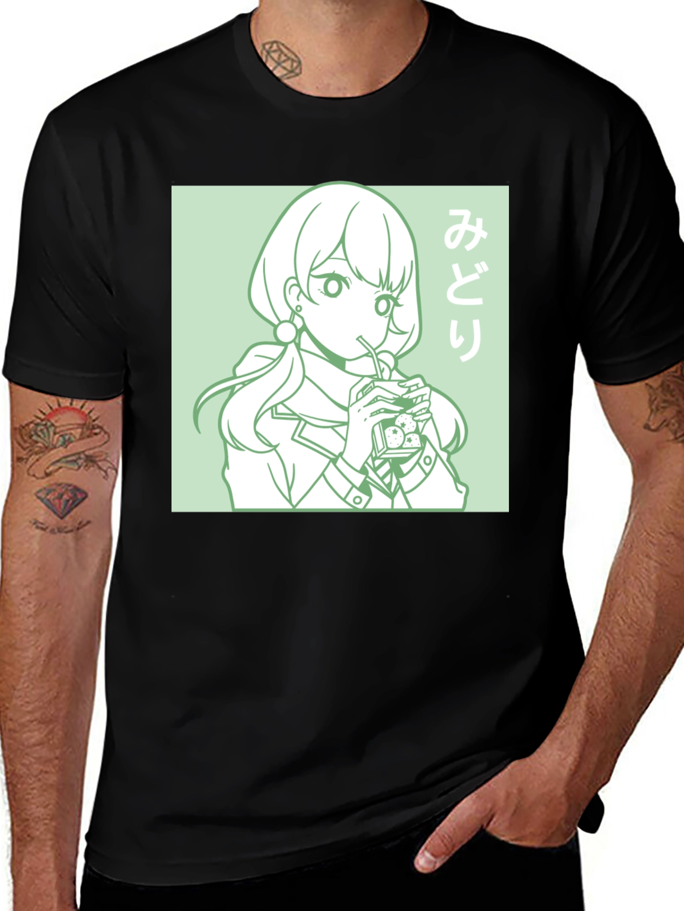 Anime Girl Graphic Tee - Kawaii Style