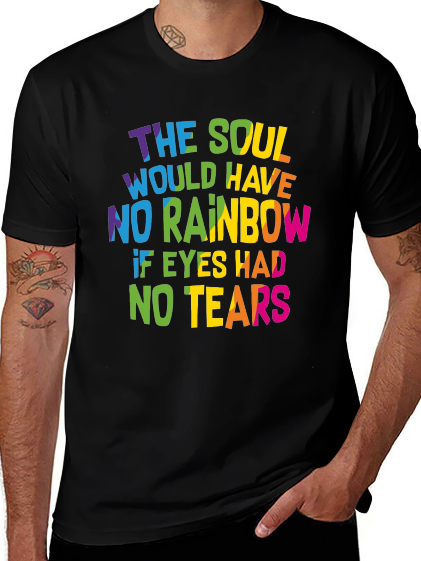 Variant 19 of Rainbow Soul Graphic Tee - Inspirational T-Shirt