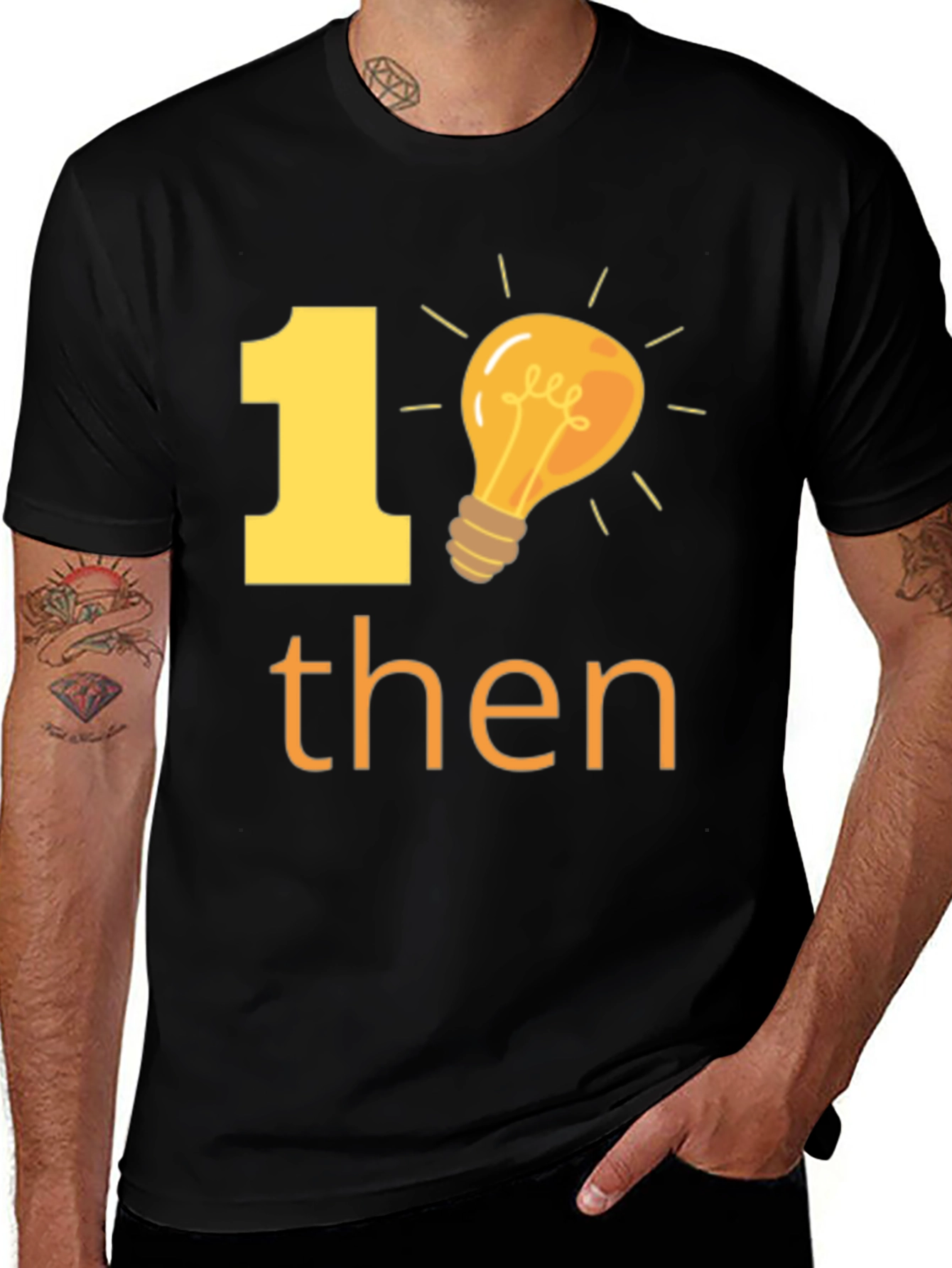 Variant 19 of 1 Idea Then T-Shirt -  Creative Thinking Tee