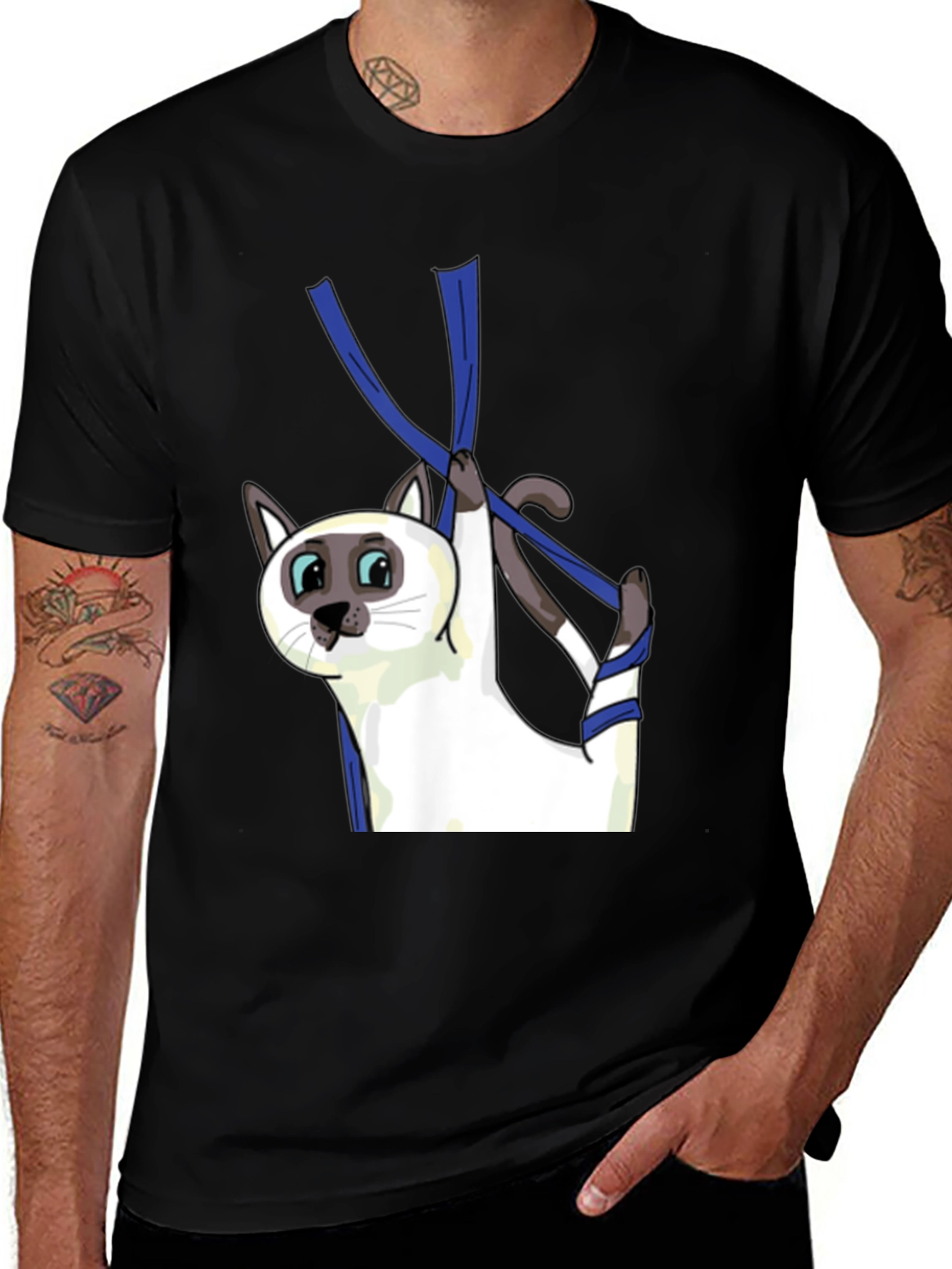 Cat Acrobat T-Shirt - Blue Ribbon Gymnastics