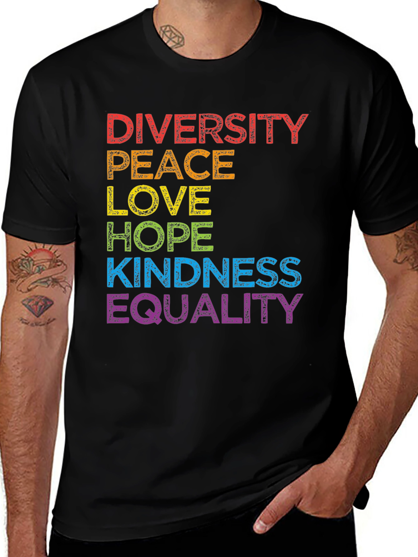Diversity Peace Love Equality T-Shirt - Pride Month