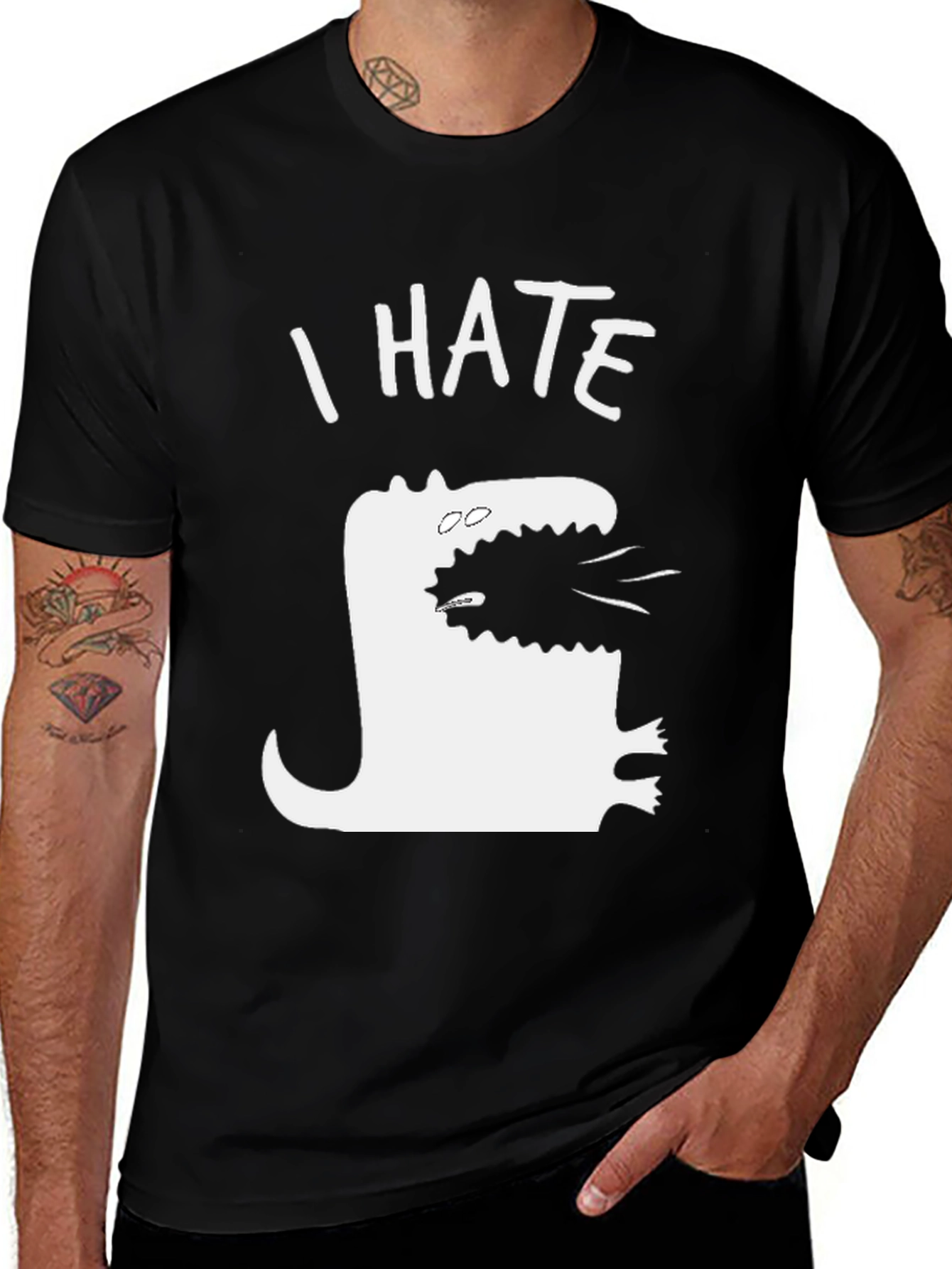 I Hate T-Rex Funny Graphic Tee