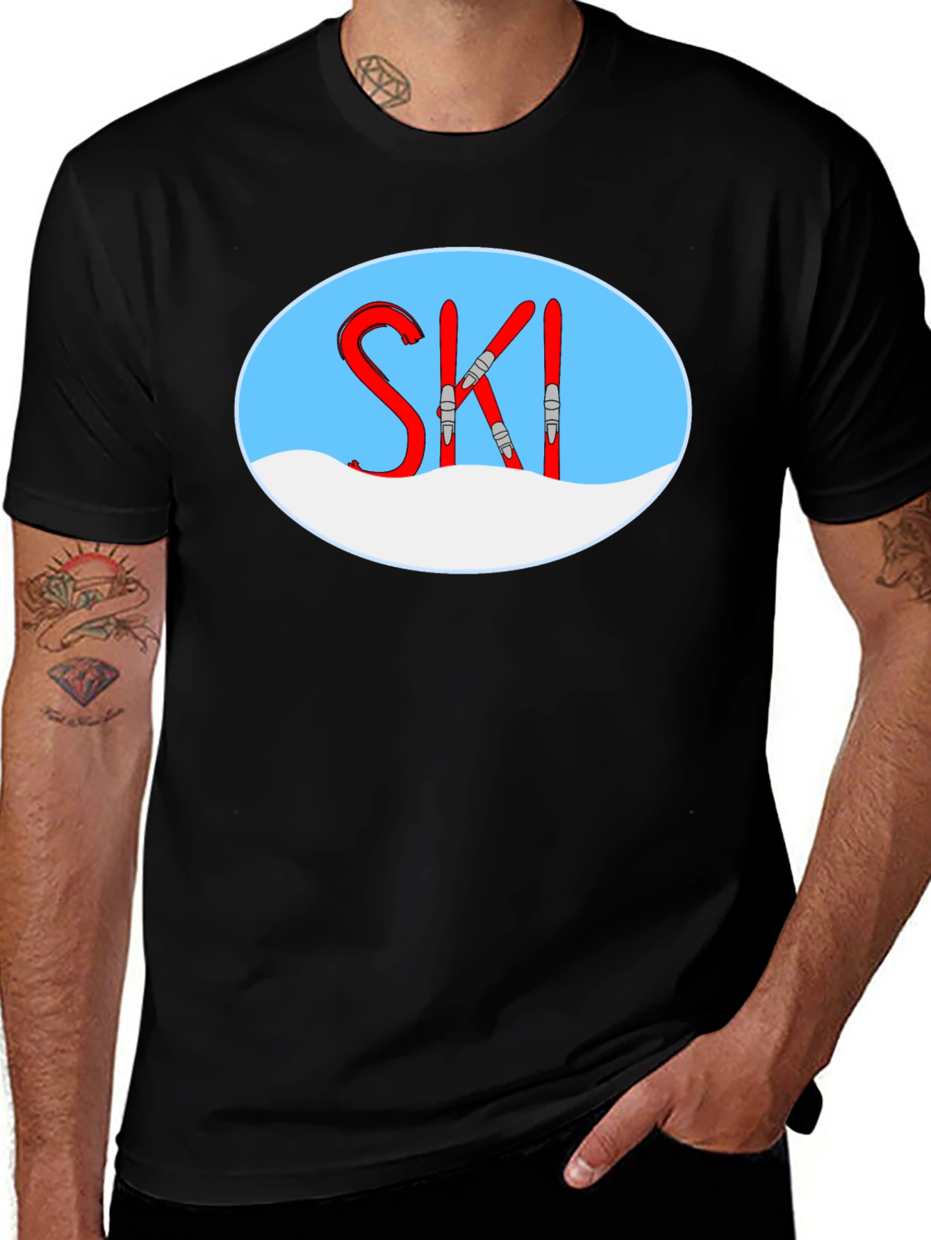 Variant 15 of Ski Graphic Tee -  Mountain Adventure T-Shirt