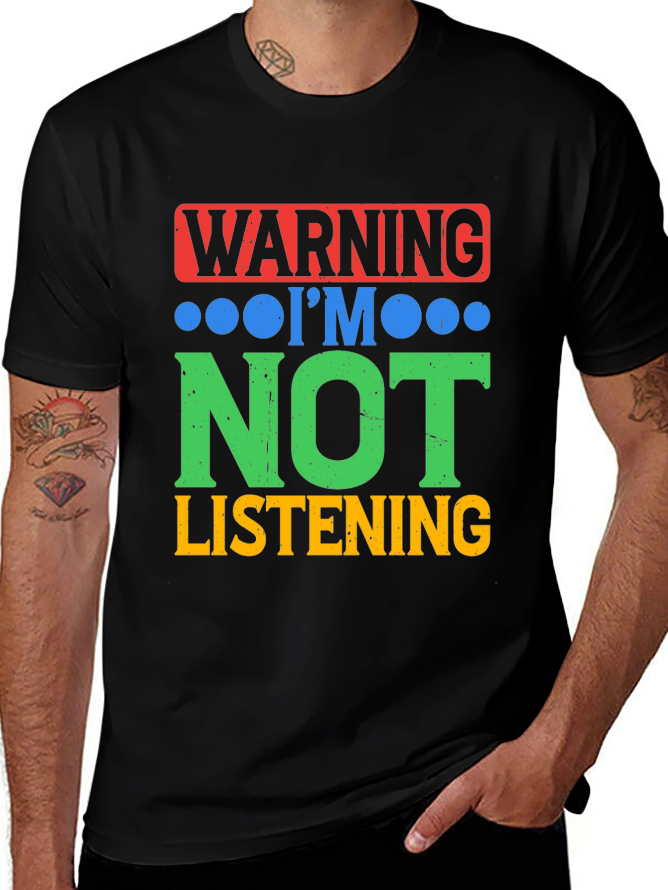 Variant 3 of Warning I'm Not Listening T-Shirt