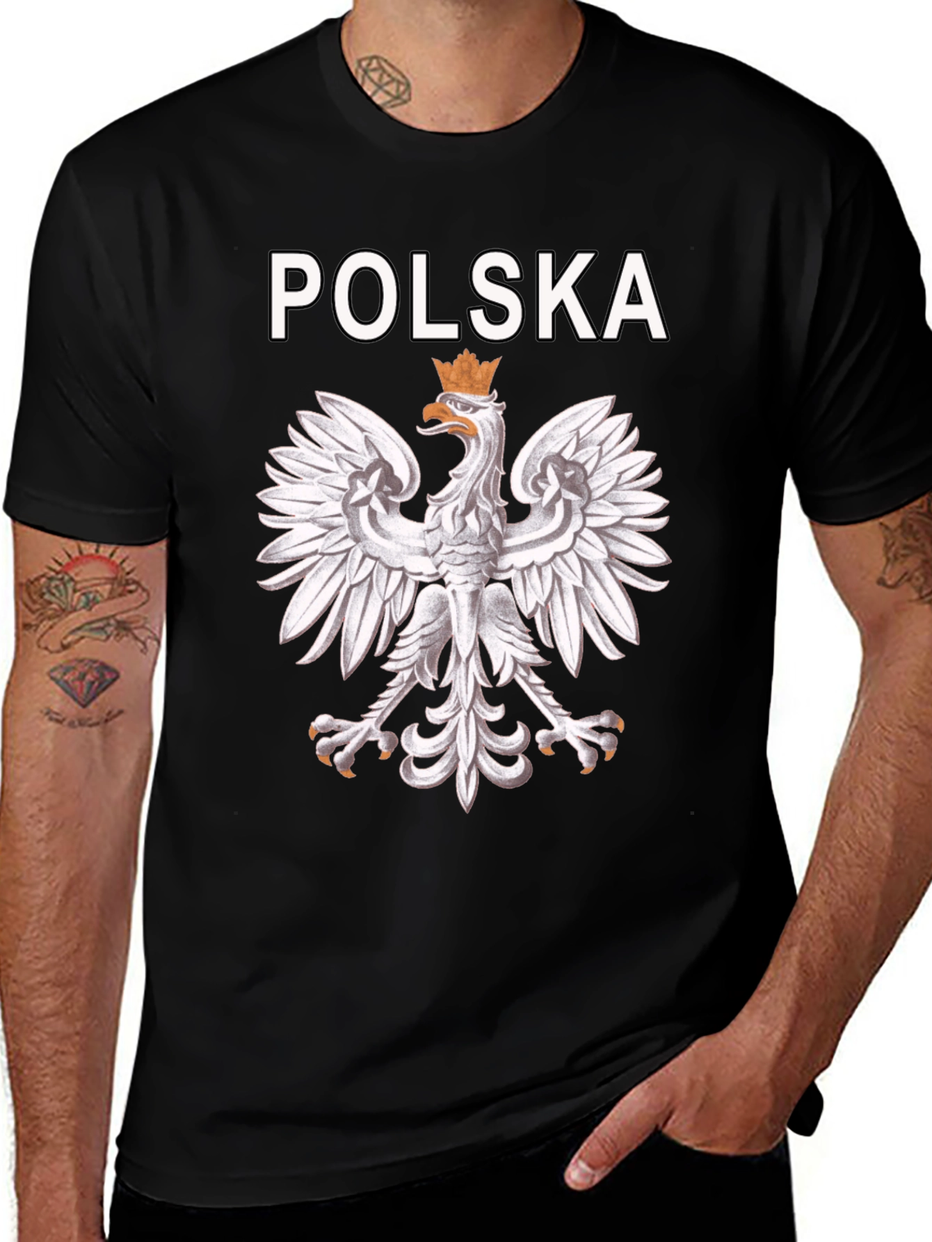 Poland Eagle Crest Black T-Shirt