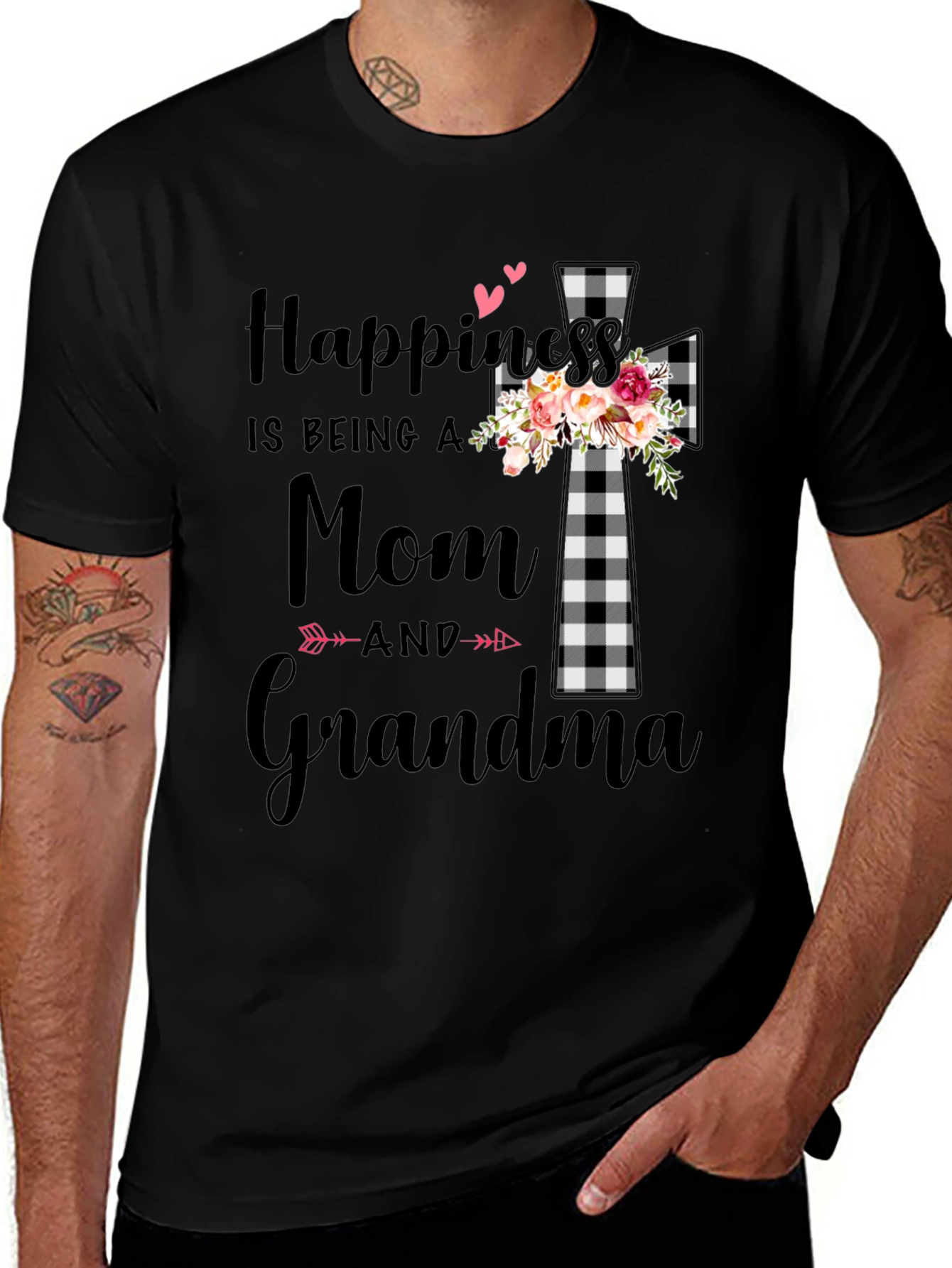 Variant 27 of Happiness is Being a Mom & Grandma Graphic Tee