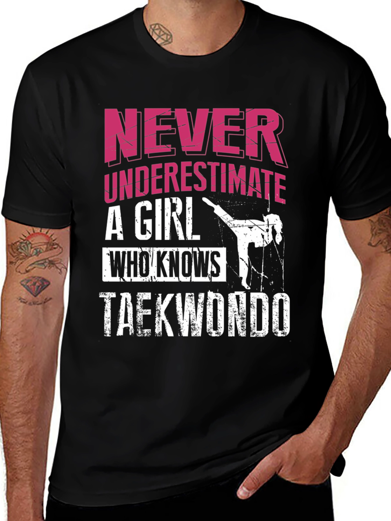 Never Underestimate a Taekwondo Girl T-Shirt
