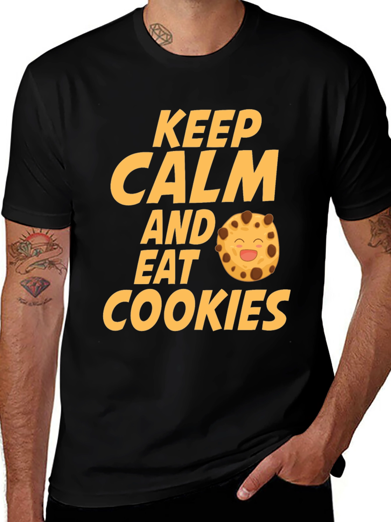 Variant 23 of Keep Calm Eat Cookies T-Shirt - Funny Graphic Tee