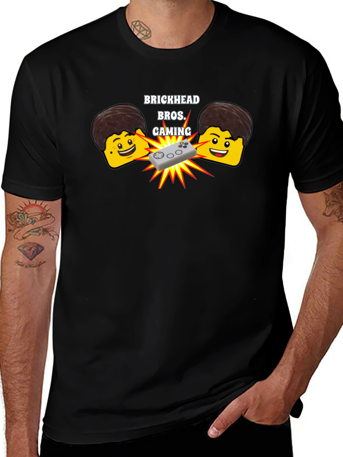 Variant 25 of Brickhead Bros. Gaming Black T-Shirt