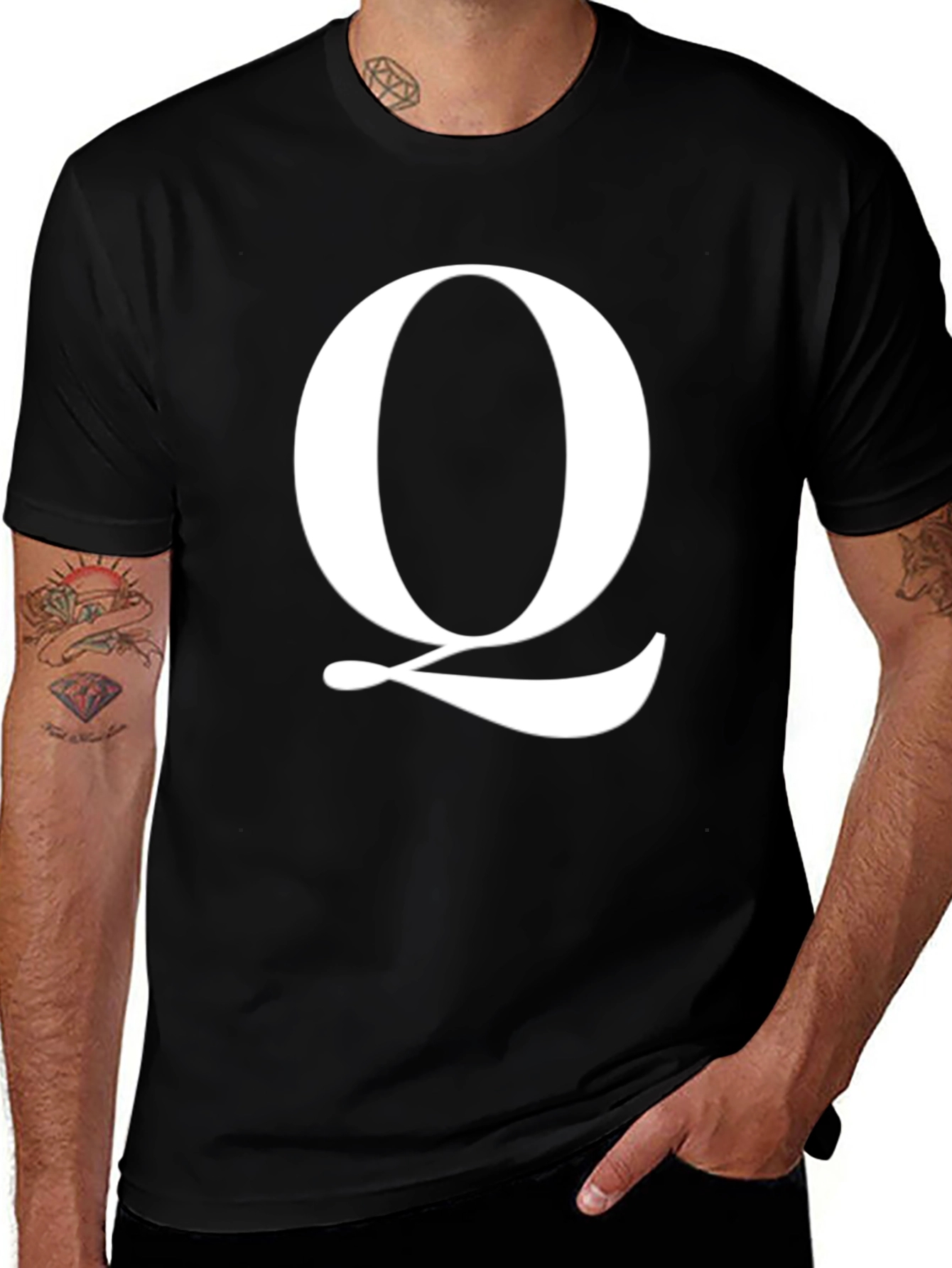 Variant 10 of Statement Letter Q Graphic Tee - Stylish & Unique Design
