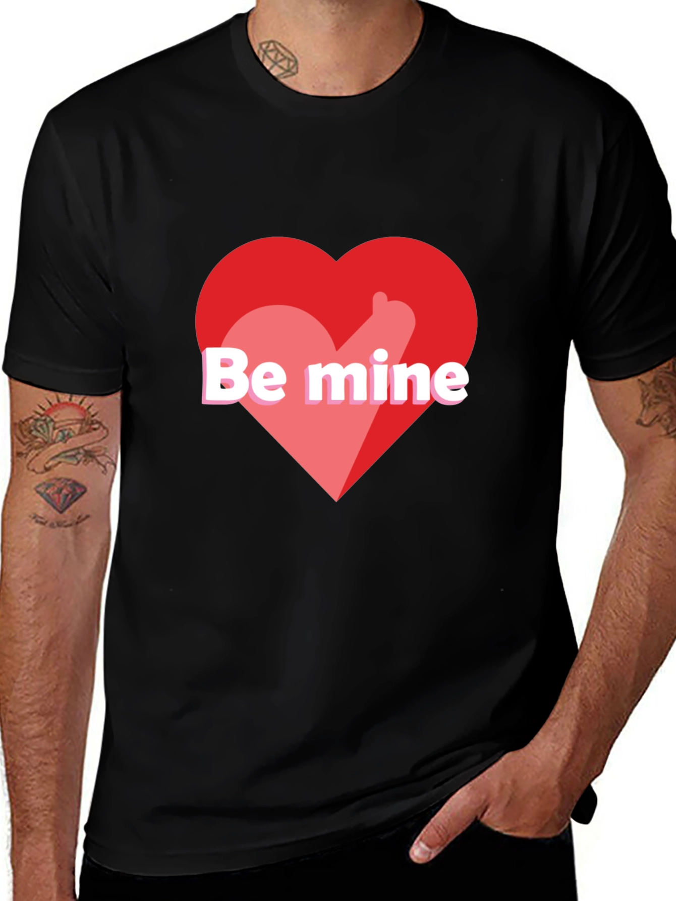 Be Mine Heart Graphic Tee - Valentine's Day Gift