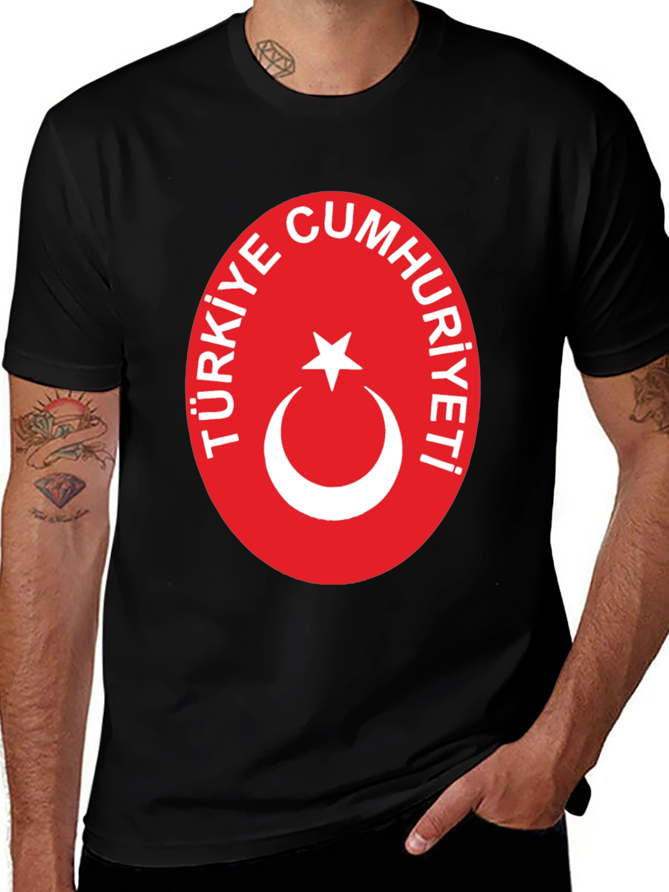 Türkiye Flag Black T-Shirt