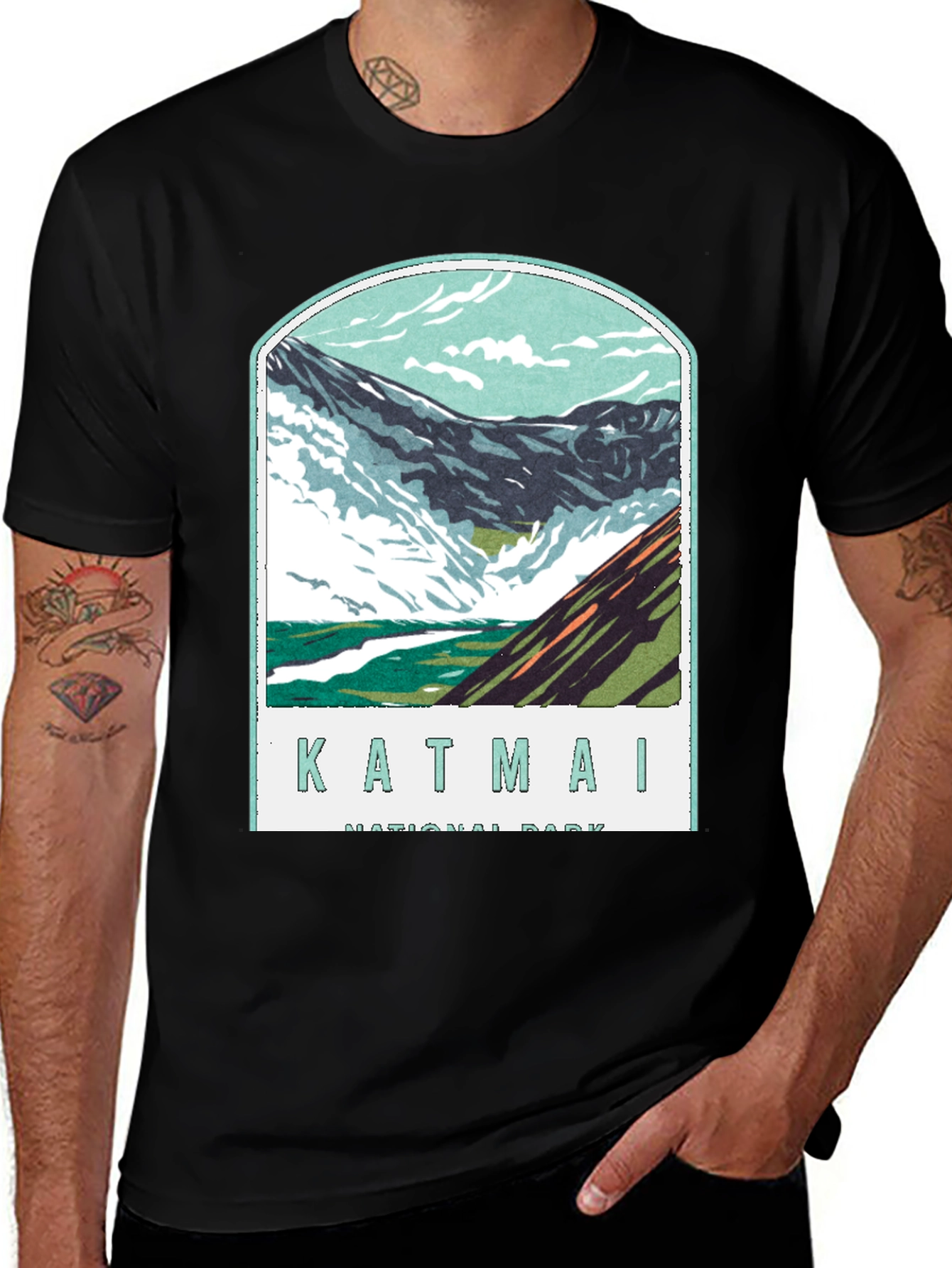 Variant 18 of Katmai National Park Graphic Tee - Black