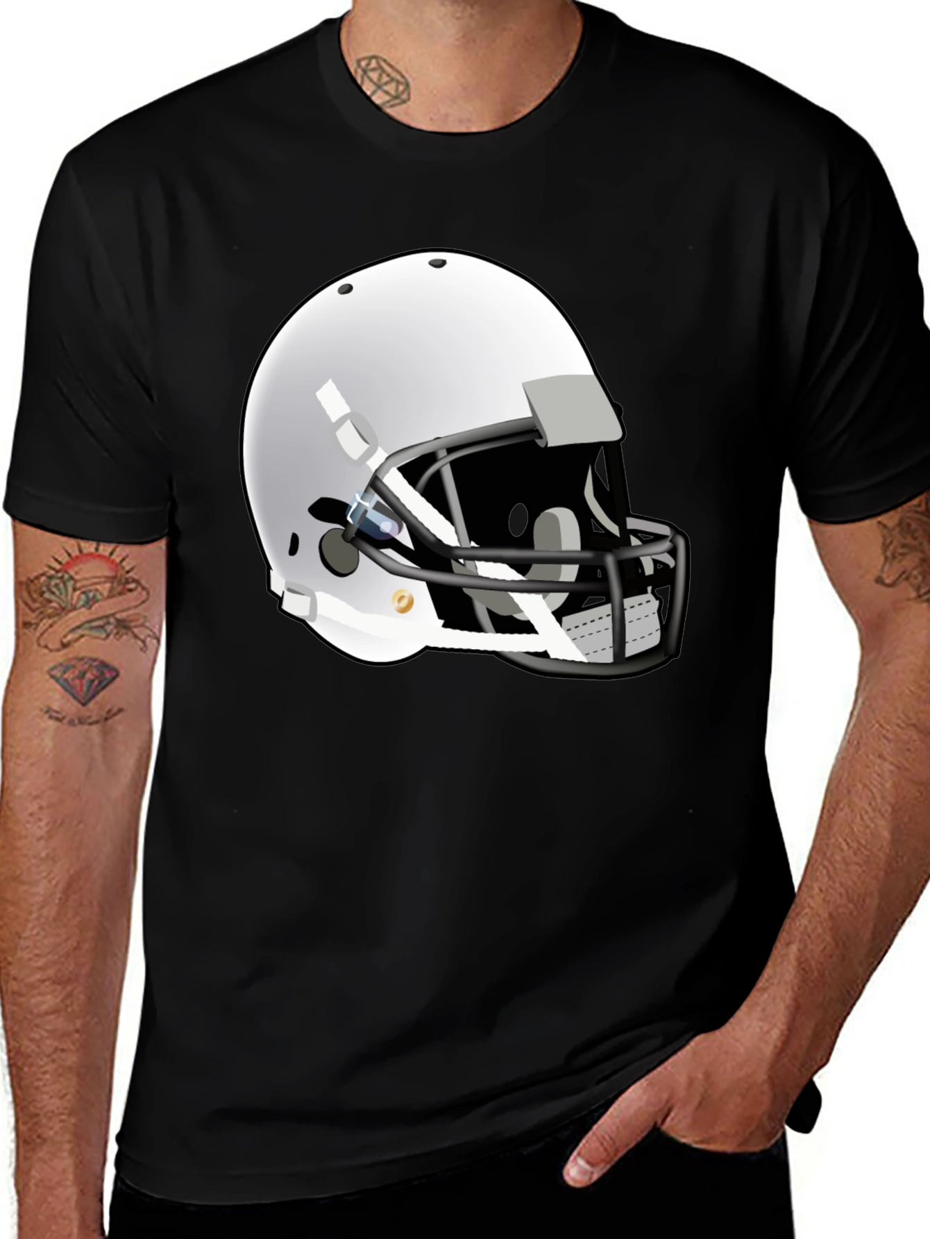 Variant 7 of Football Helmet Graphic T-Shirt