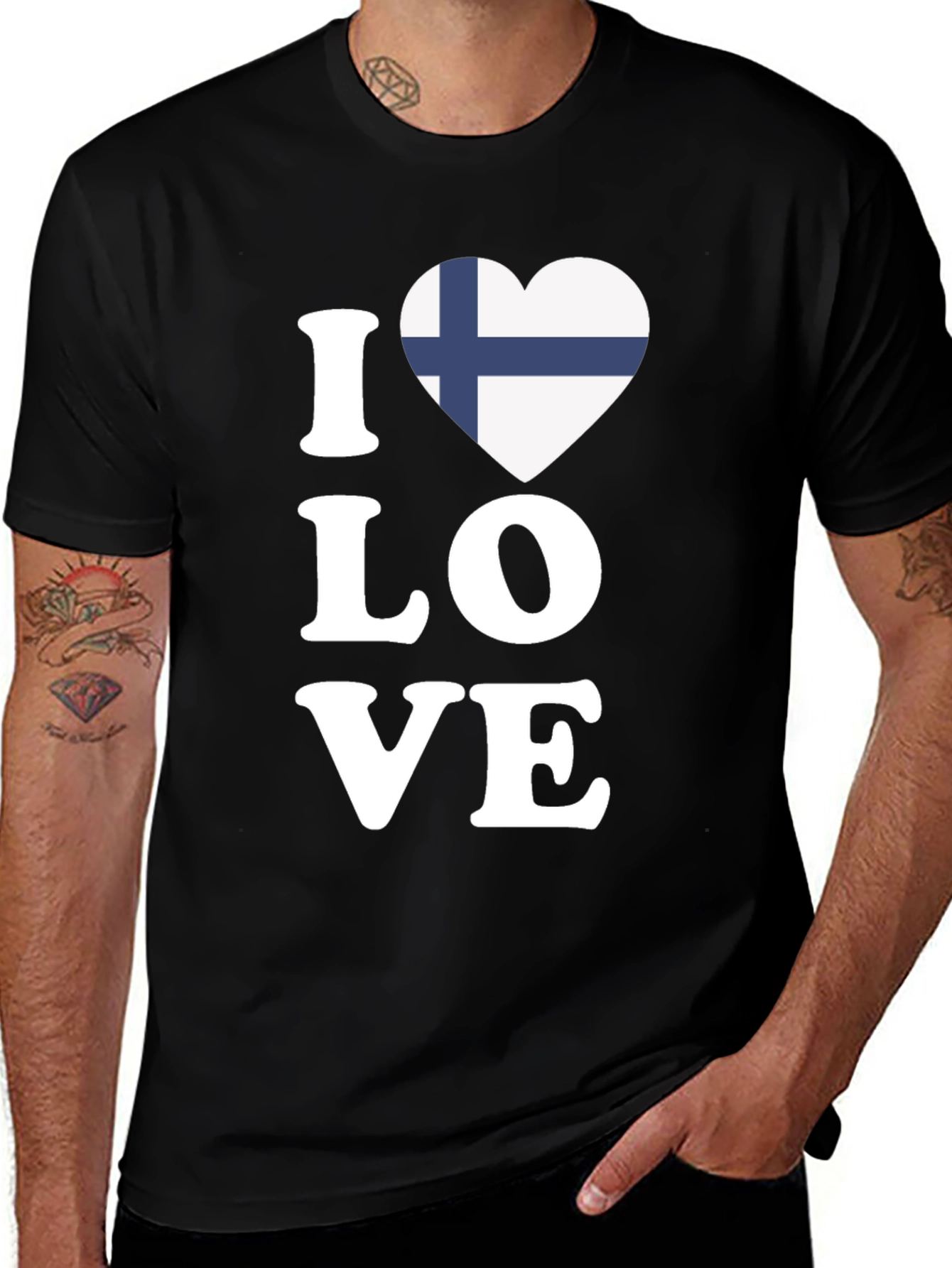 I Love Finland Flag Heart T-Shirt